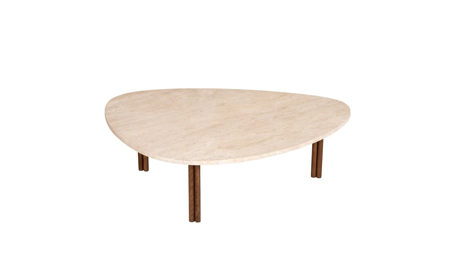 Better Together Coffee Table, Travertine/Stained Walnut - Image 5
