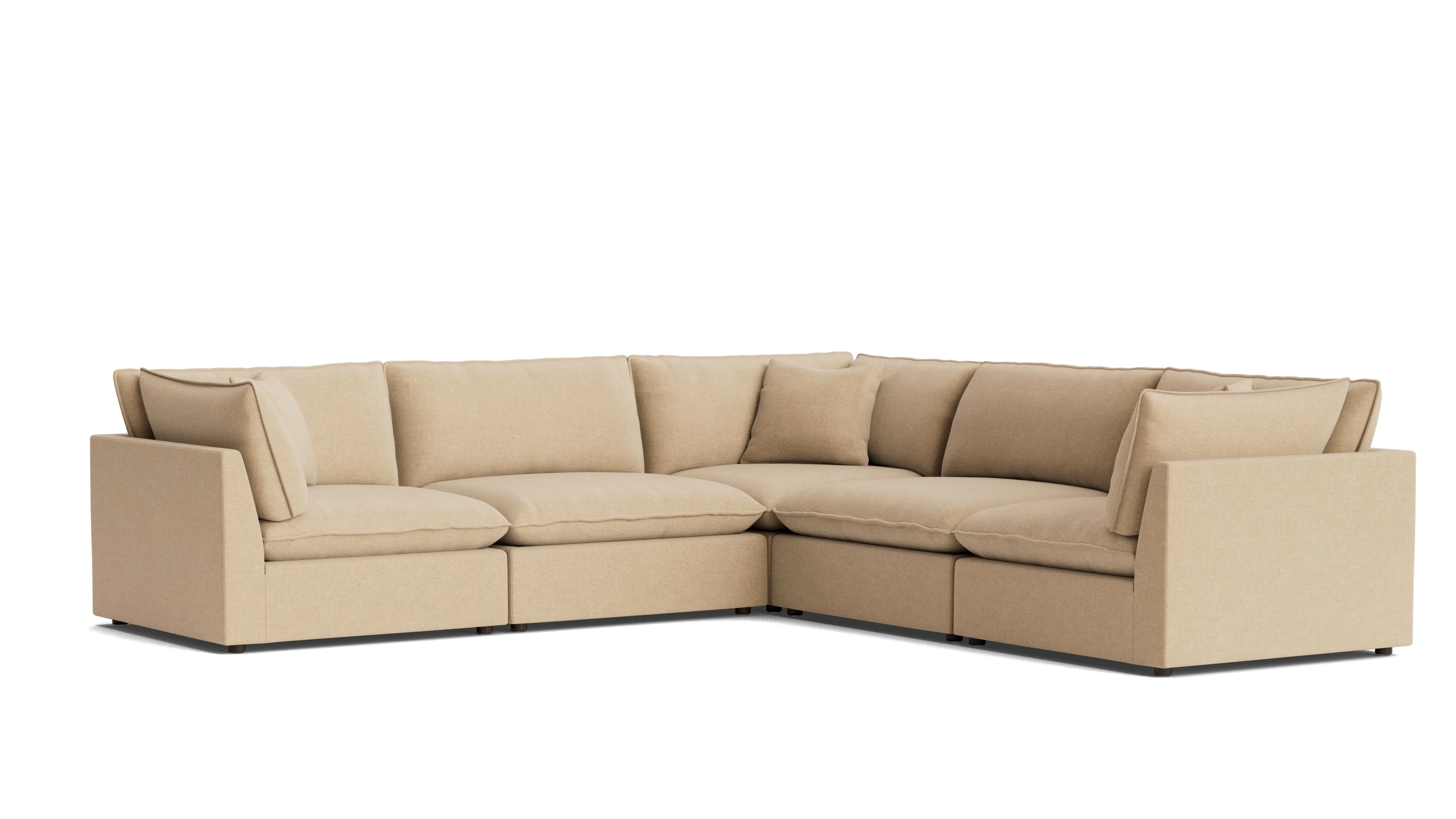Chill Time 5-Piece Modular Sectional Closed, Hazelnut - Image 3