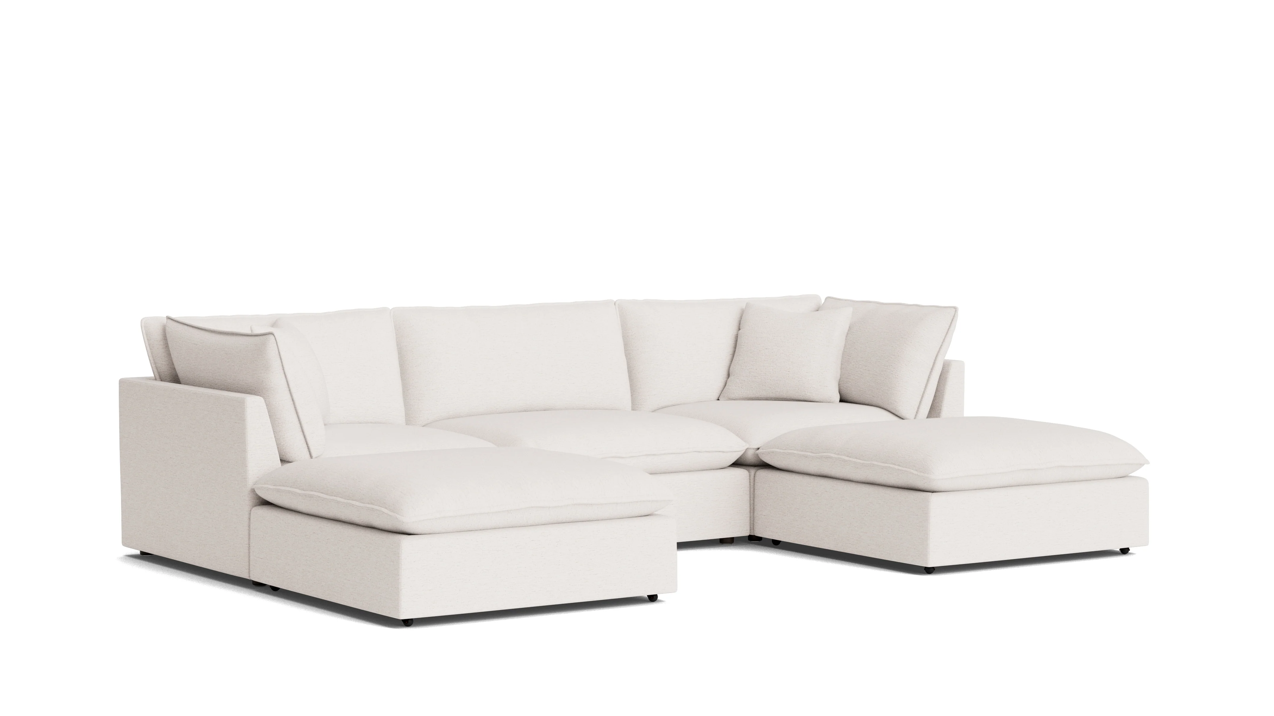 Chill Time 5-Piece Modular U-Shaped Sectional, Nomad Snow - Image 3
