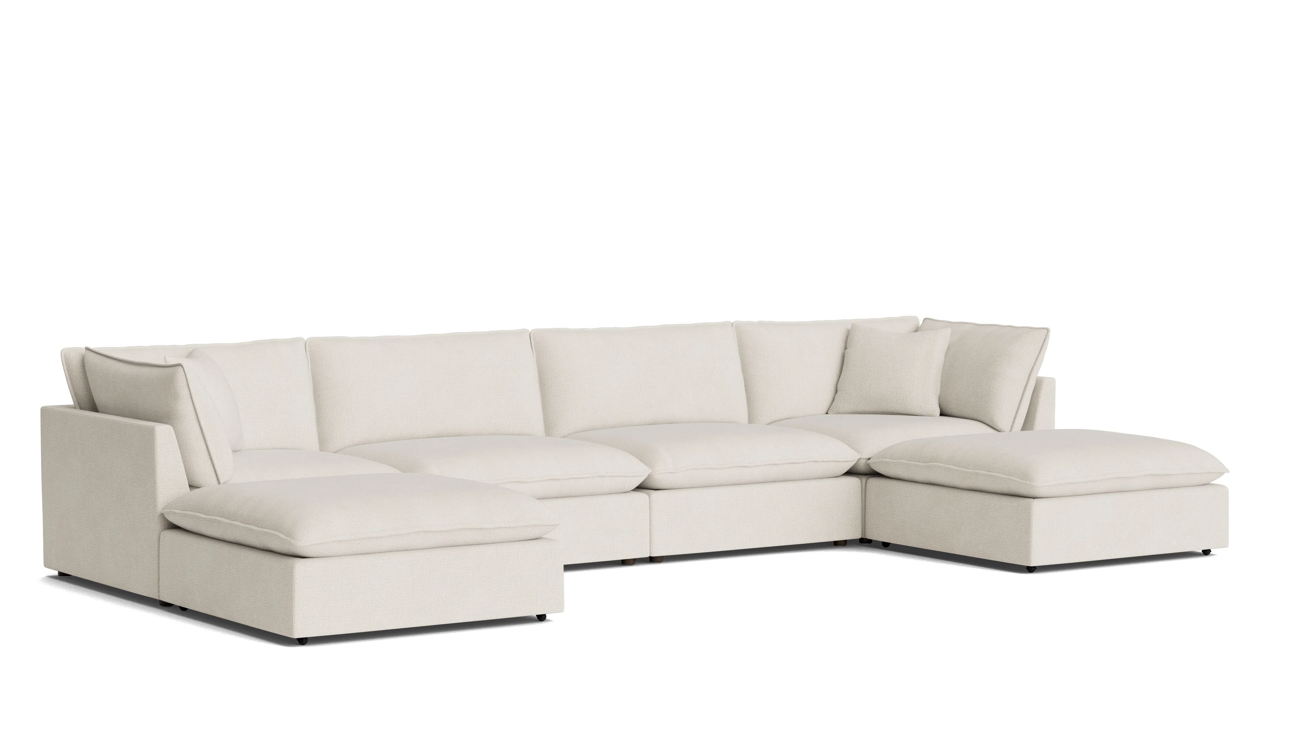 Chill Time 6-Piece Modular U-Shaped Sectional, Birch - Image 3