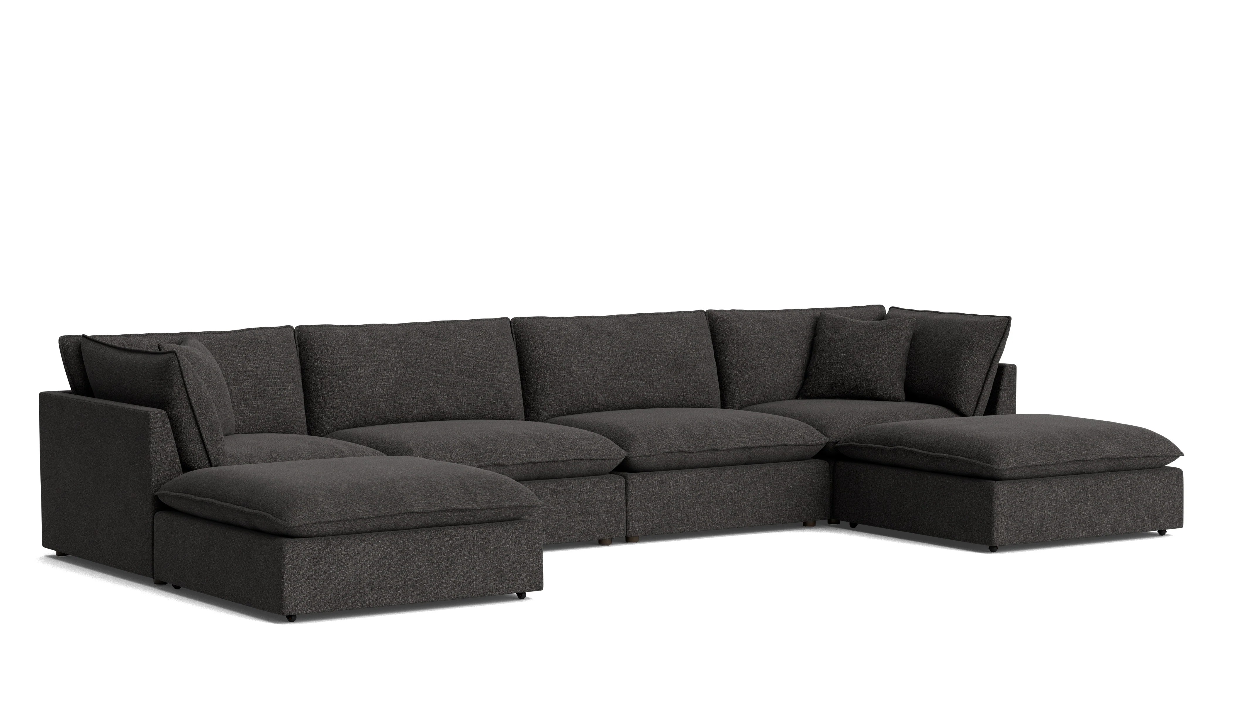 Chill Time 6-Piece Modular U-Shaped Sectional, Dark Shadow - Image 3