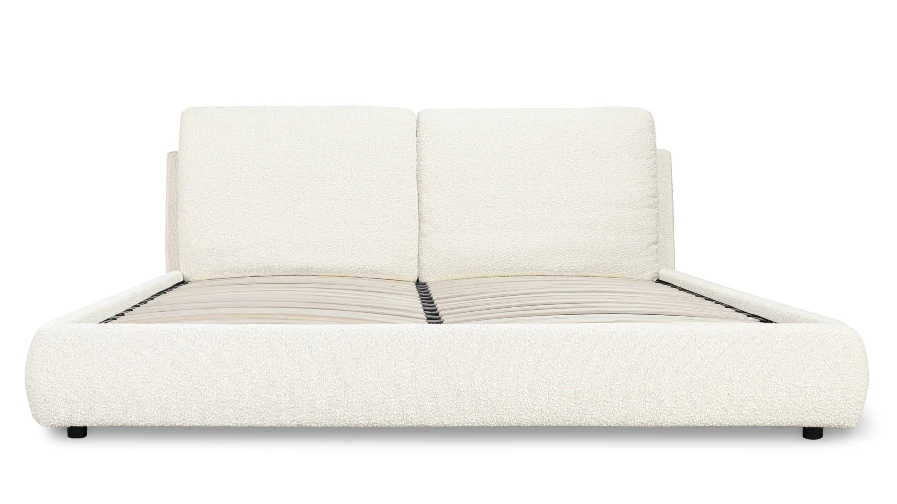 Cloud Bed with Storage, King, Cream Boucle - Image 10