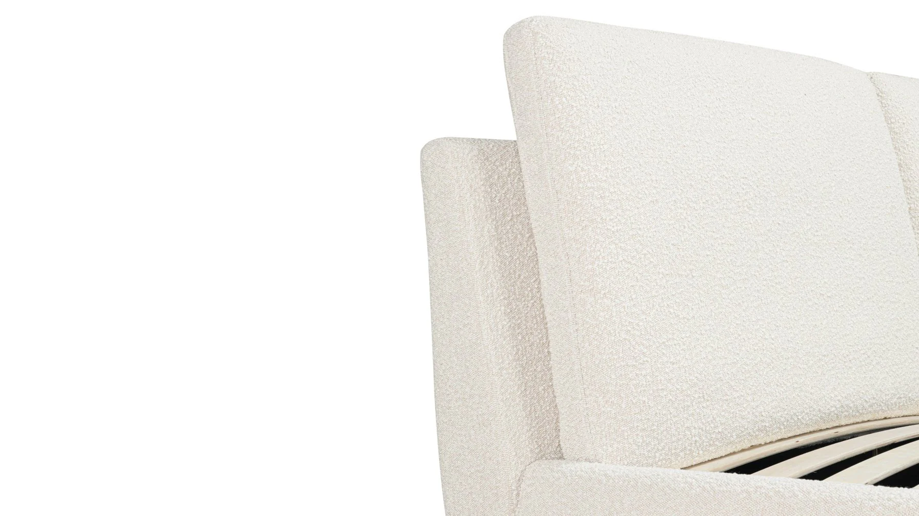Cloud Bed with Storage, King, Cream Boucle - Image 14