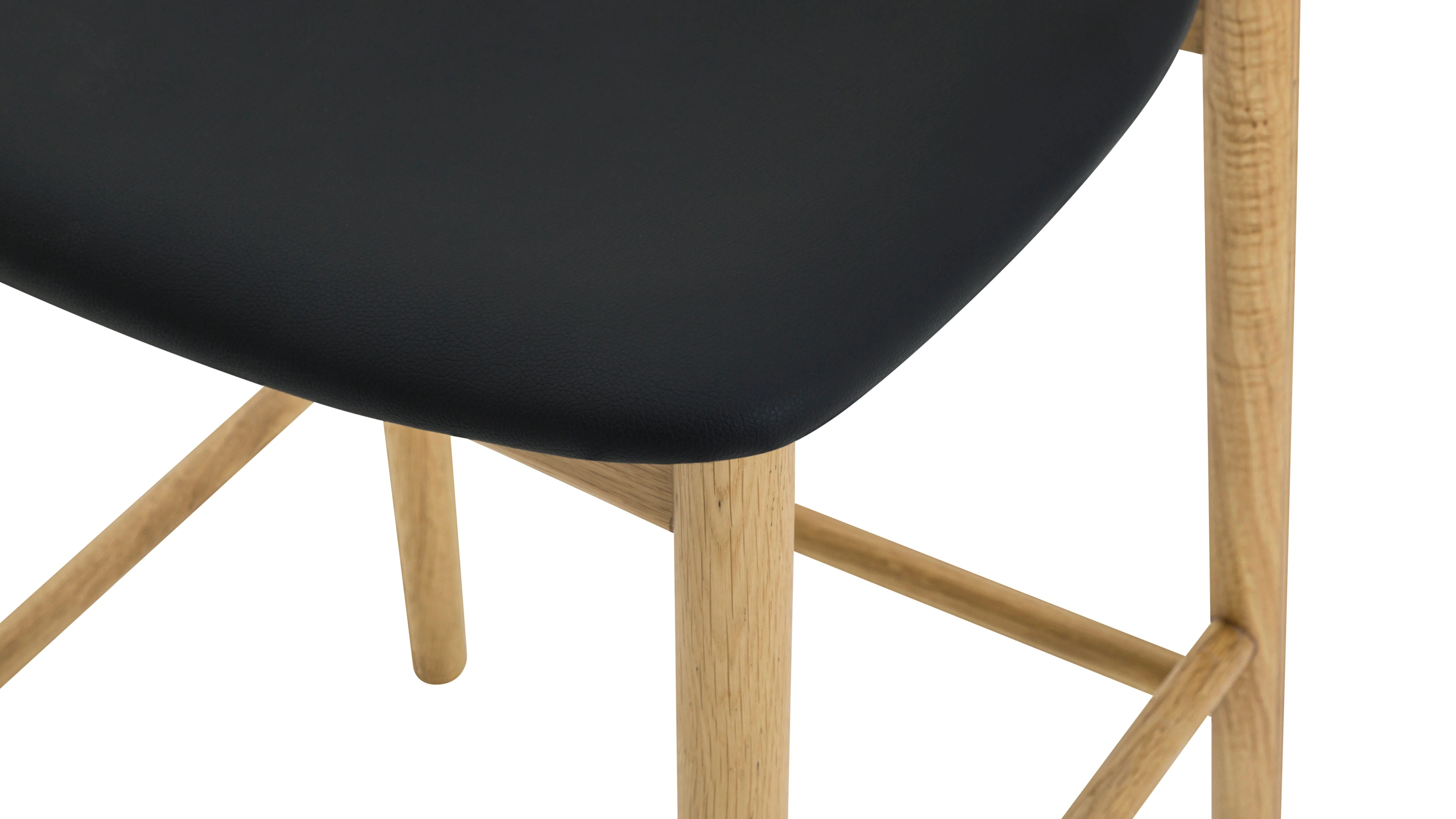 Count On Me Counter Stool, Oak, Black Seat - Image 9