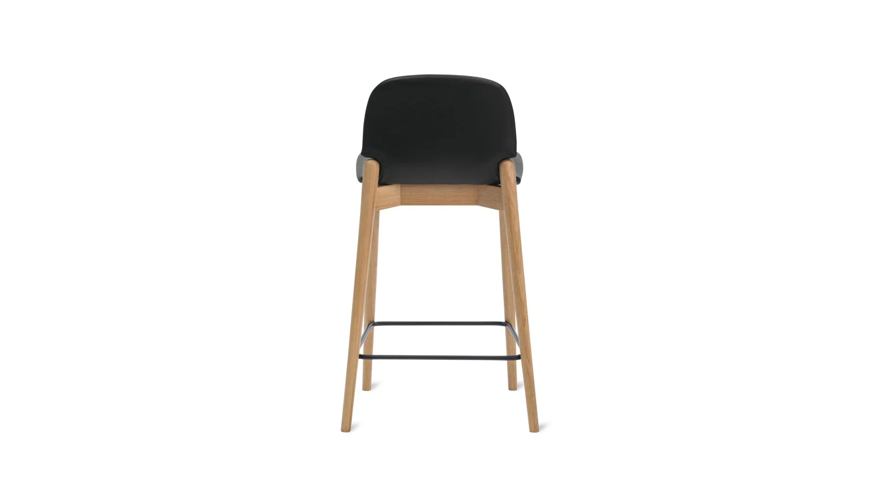 Dine In Counter Stool, Oak/Black Leather - Image 8