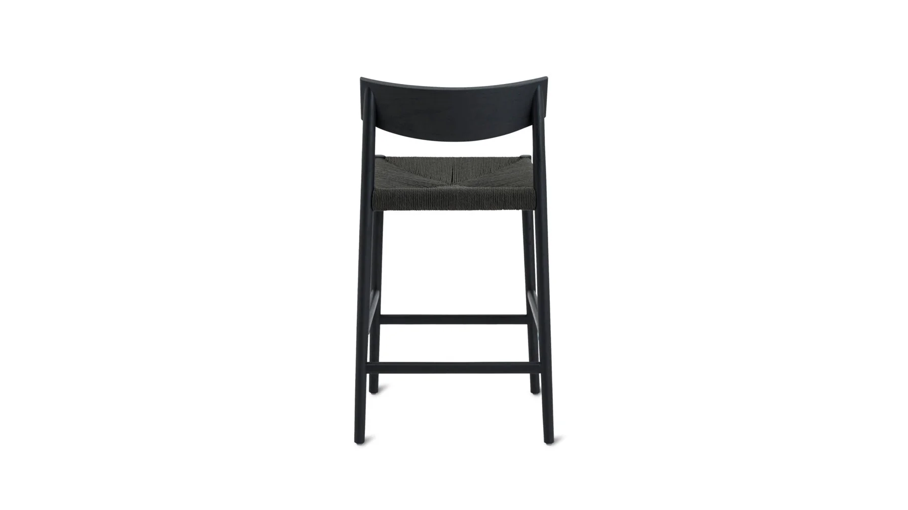 Dinner Guest Counter Stool, Black Oak/ Black Papercord Seat - Image 7