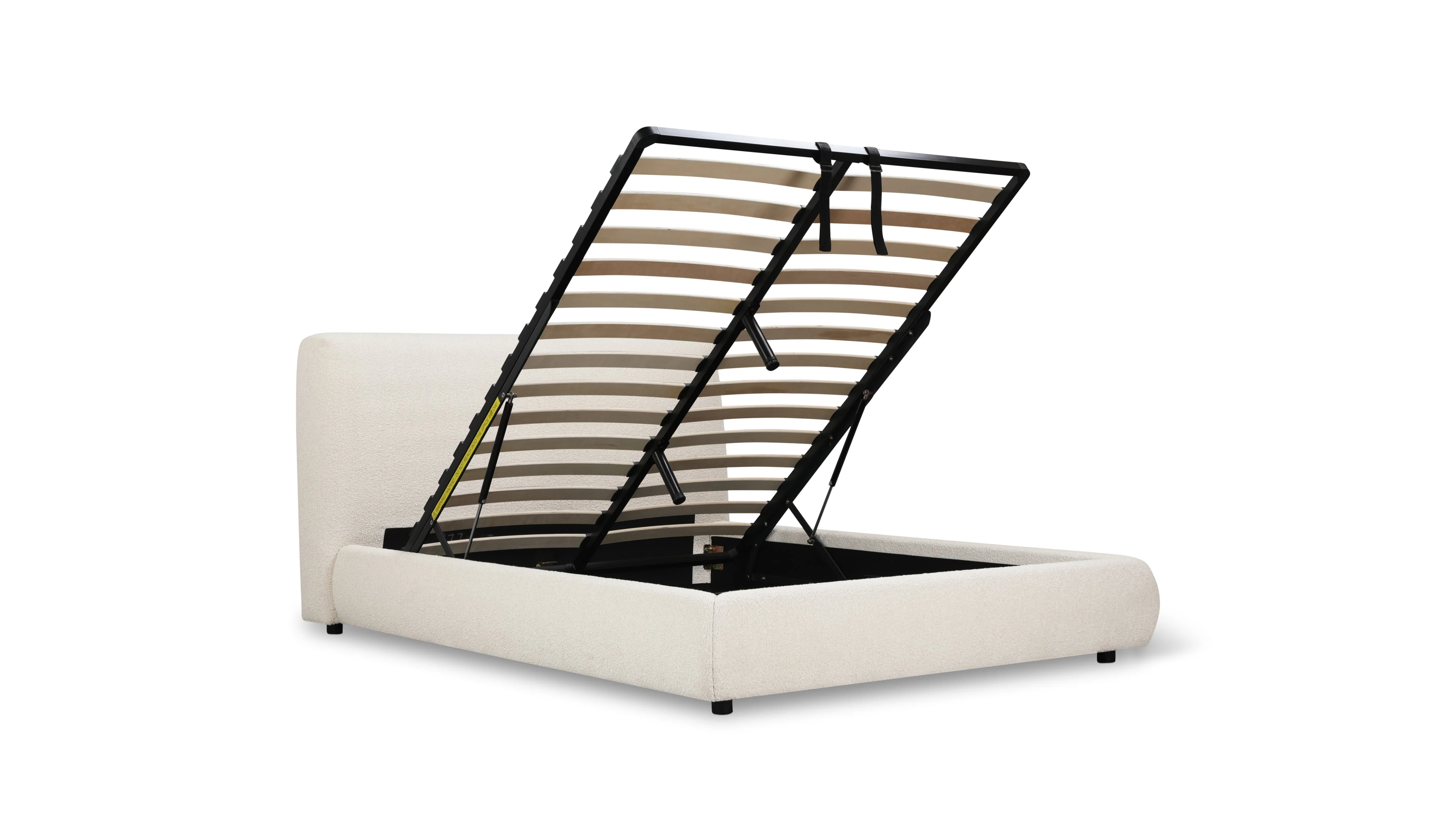 Dream Bed With Storage, Full, Cream Boucle - Image 10