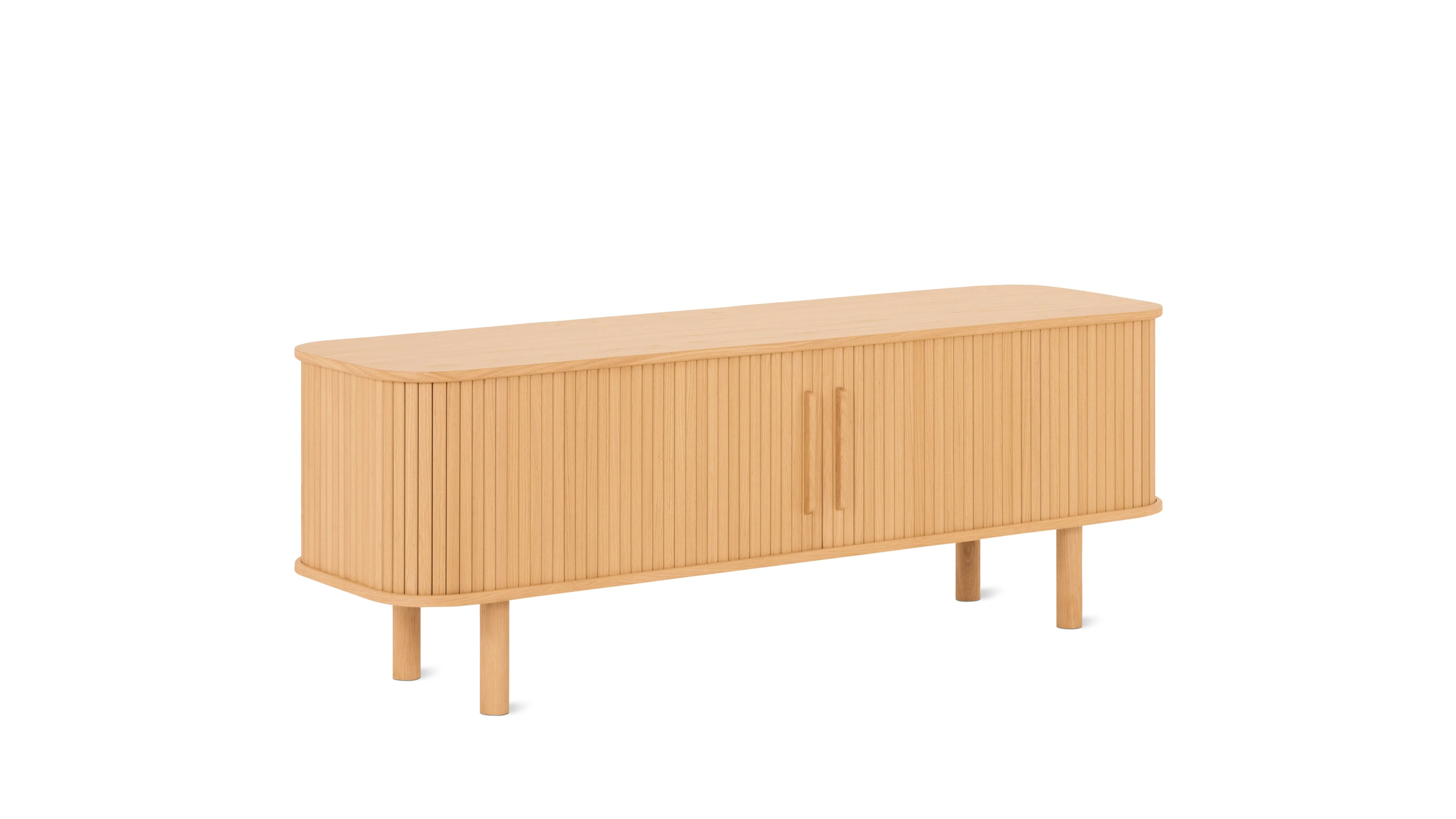 Easy Edge Media Unit All Wood, White Oak - Image 4