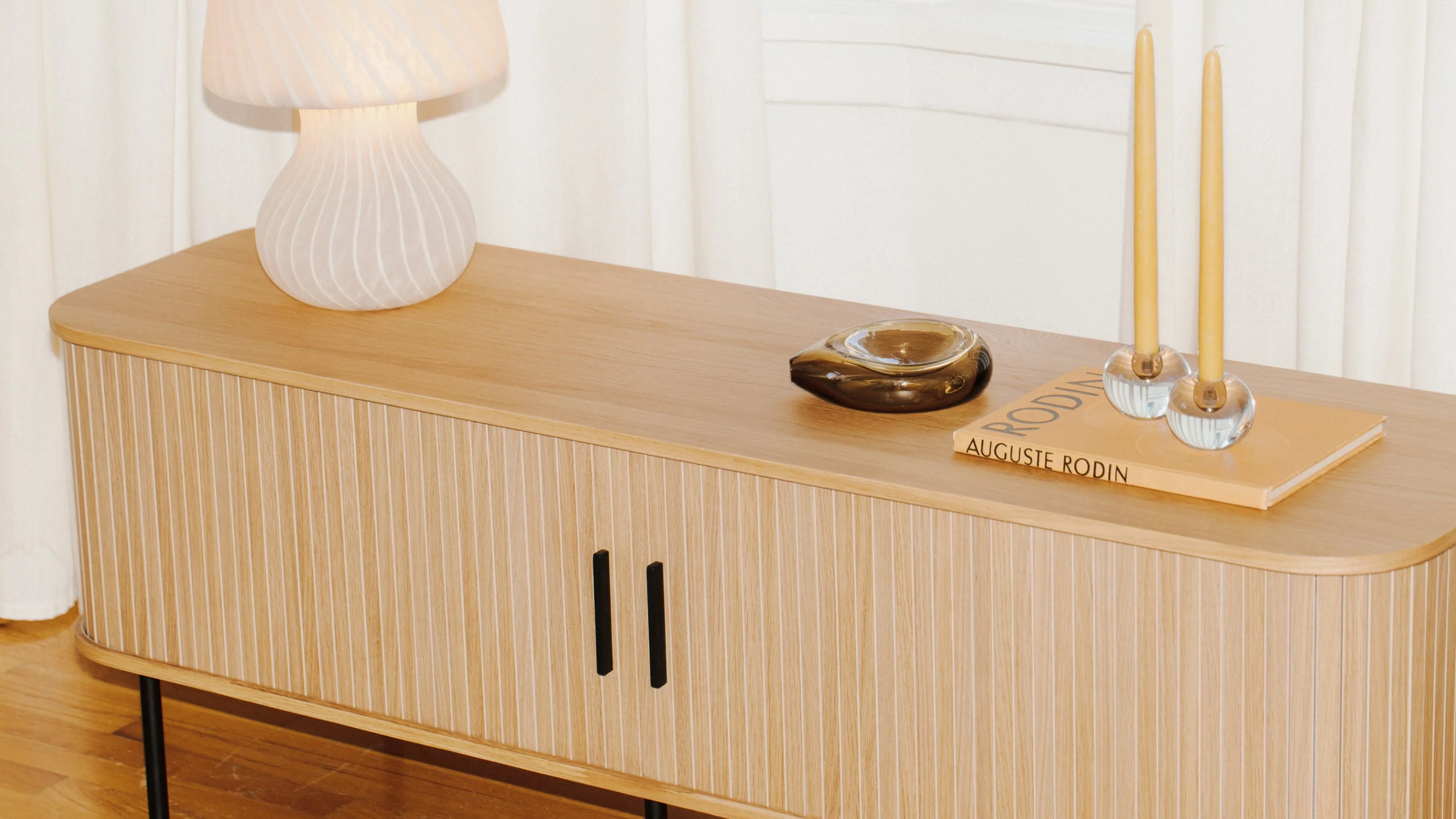 Easy Edge Media Unit, White Oak - Image 10
