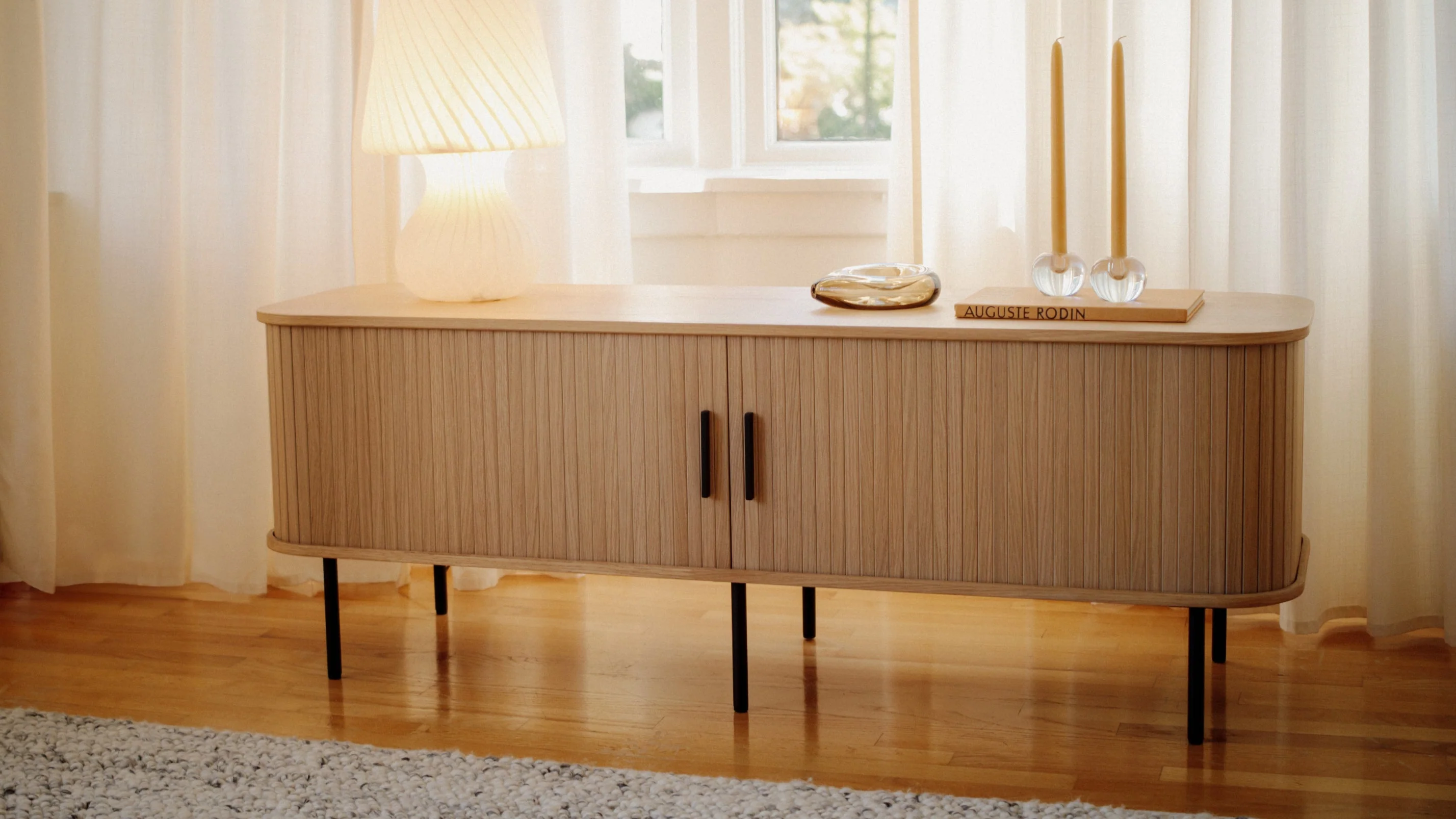 Easy Edge Media Unit, White Oak - Image 3