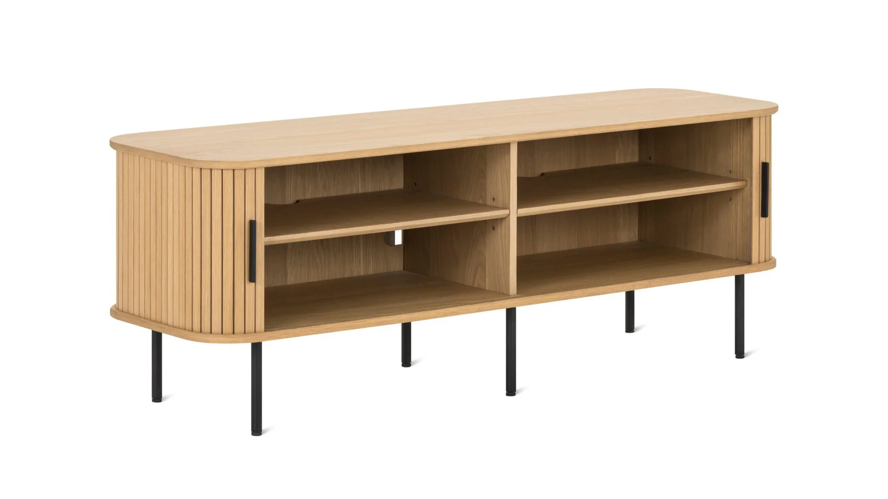 Easy Edge Media Unit, White Oak - Image 7