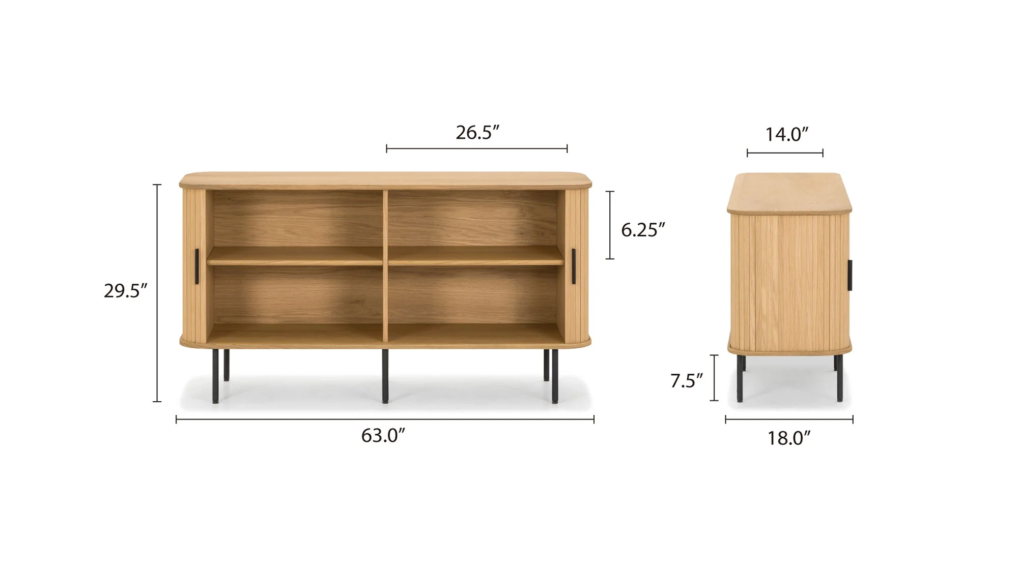 Easy Edge Sideboard, Regular, White Oak - Image 10