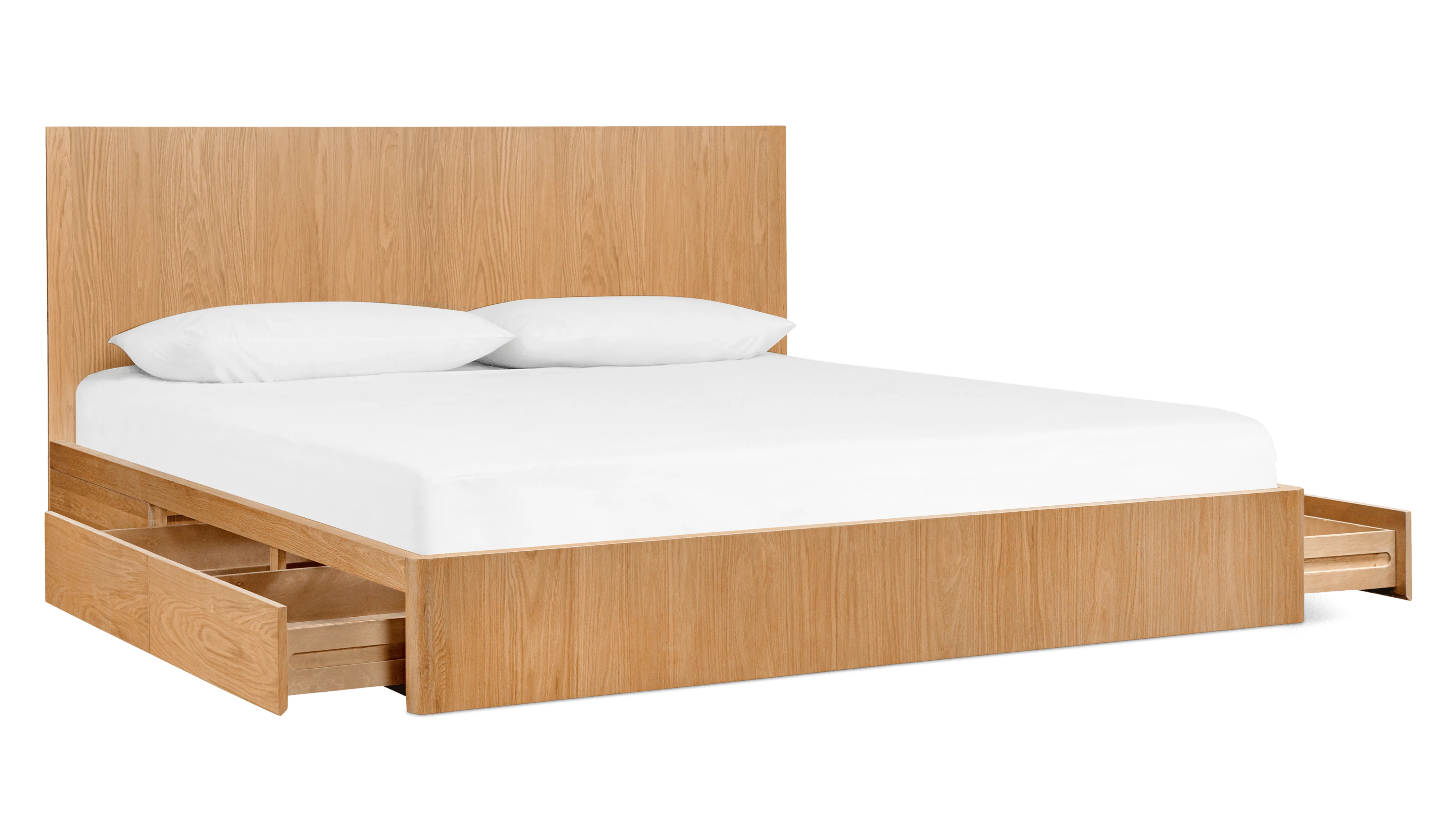 Form Storage Bed, Queen, White Oak - Image 5