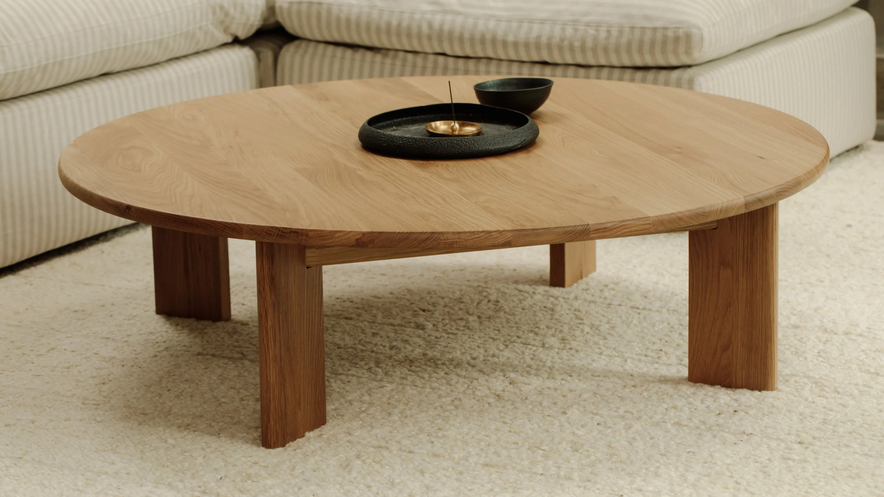 Frame Round Coffee Table, Large, Oak - Image 3