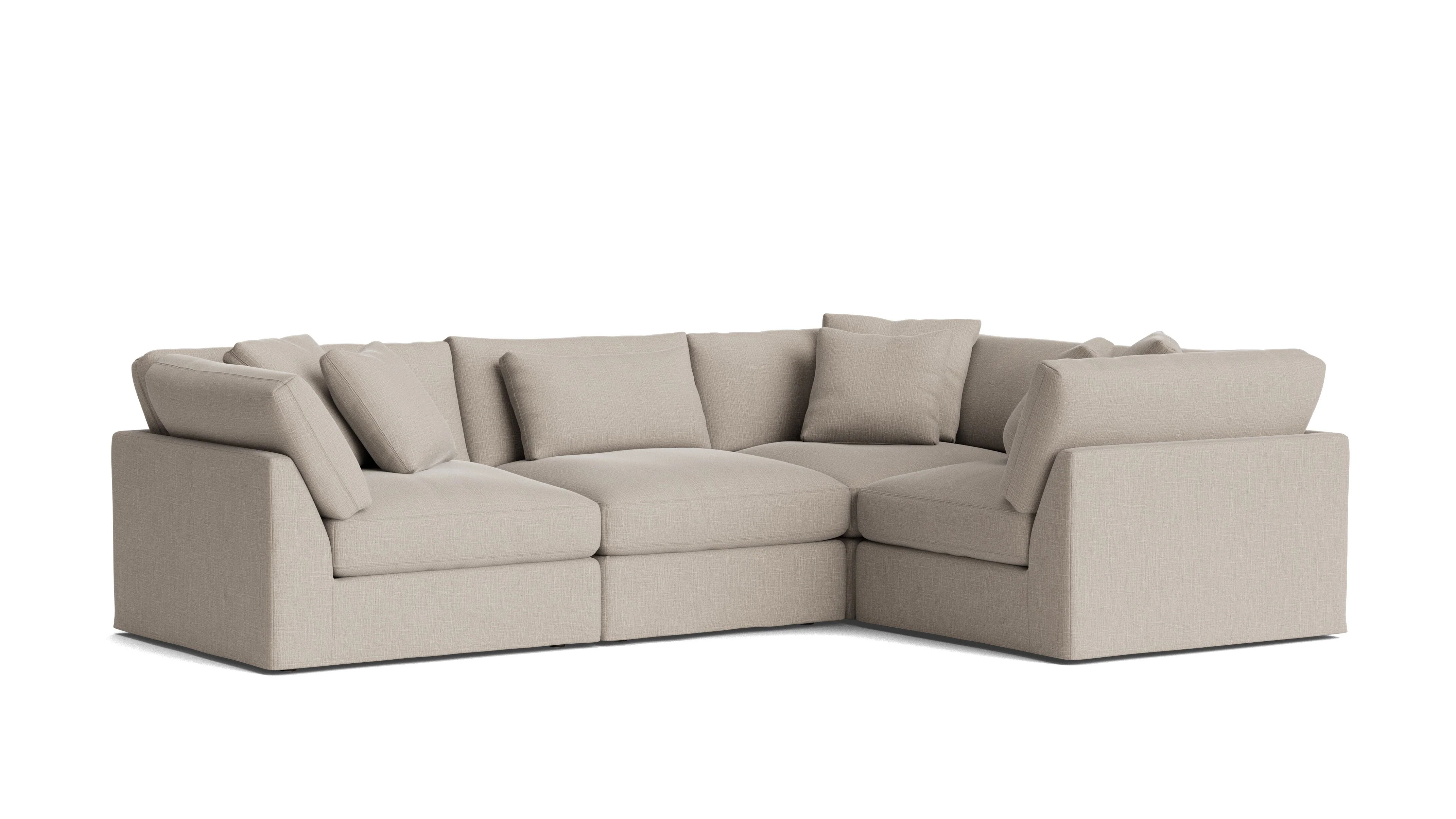 Get Together™ 4-Piece Modular Sectional Closed, Large, Light Pebble - Image 3