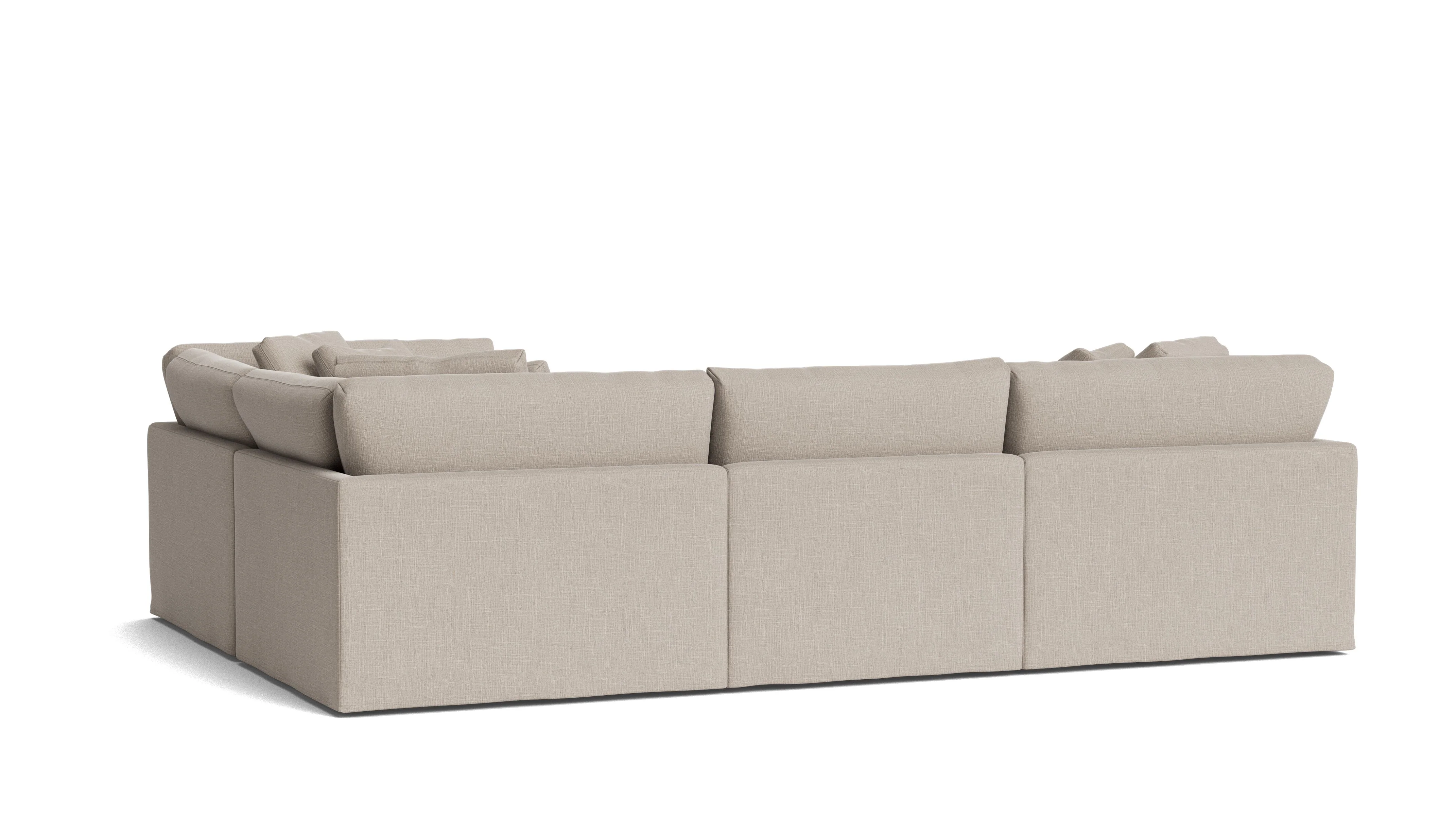 Get Together™ 4-Piece Modular Sectional Closed, Large, Light Pebble - Image 5