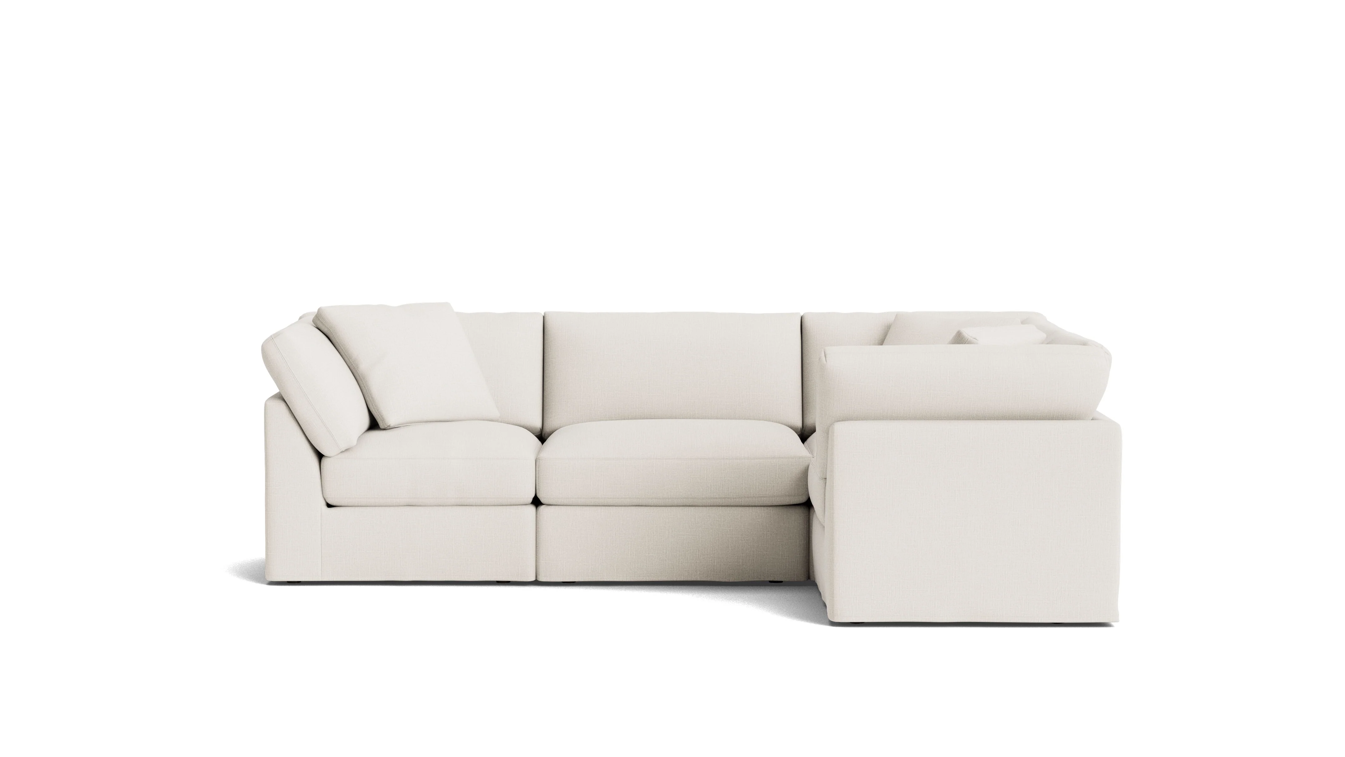 Get Together™ 4-Piece Modular Sectional Closed, Standard, Cream Linen - Image 2