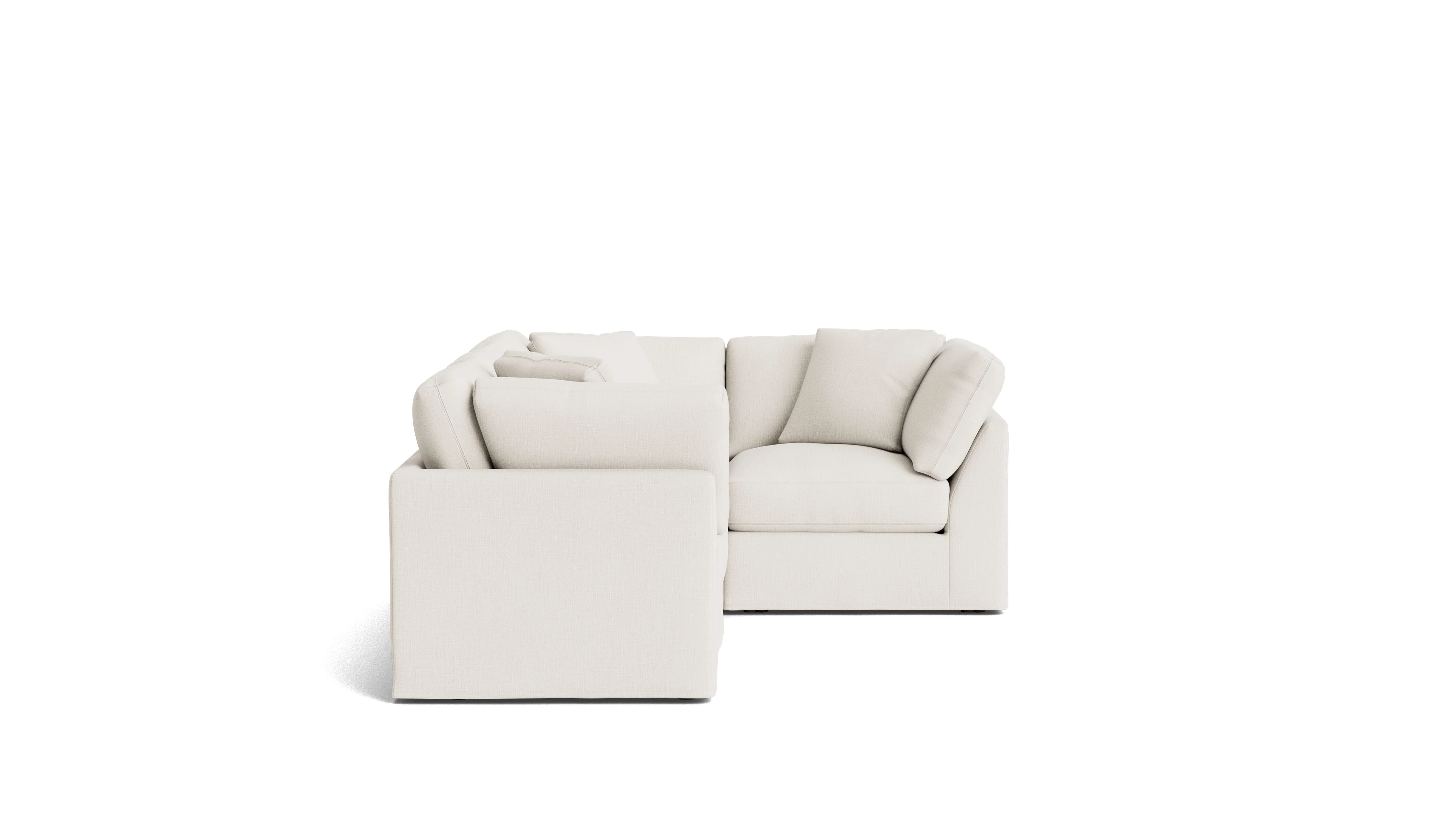 Get Together™ 4-Piece Modular Sectional Closed, Standard, Cream Linen - Image 4