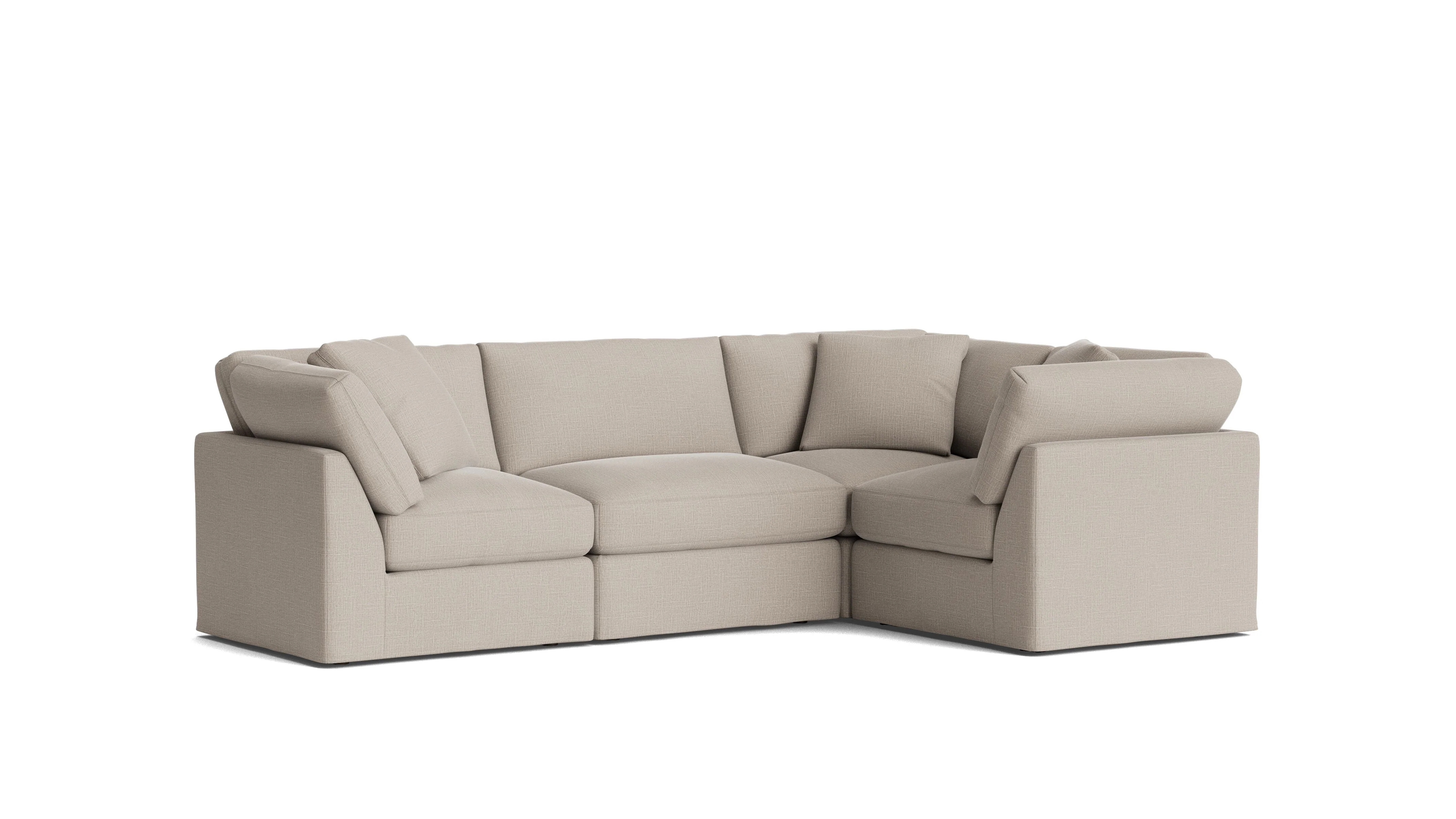 Get Together™ 4-Piece Modular Sectional Closed, Standard, Light Pebble - Image 3