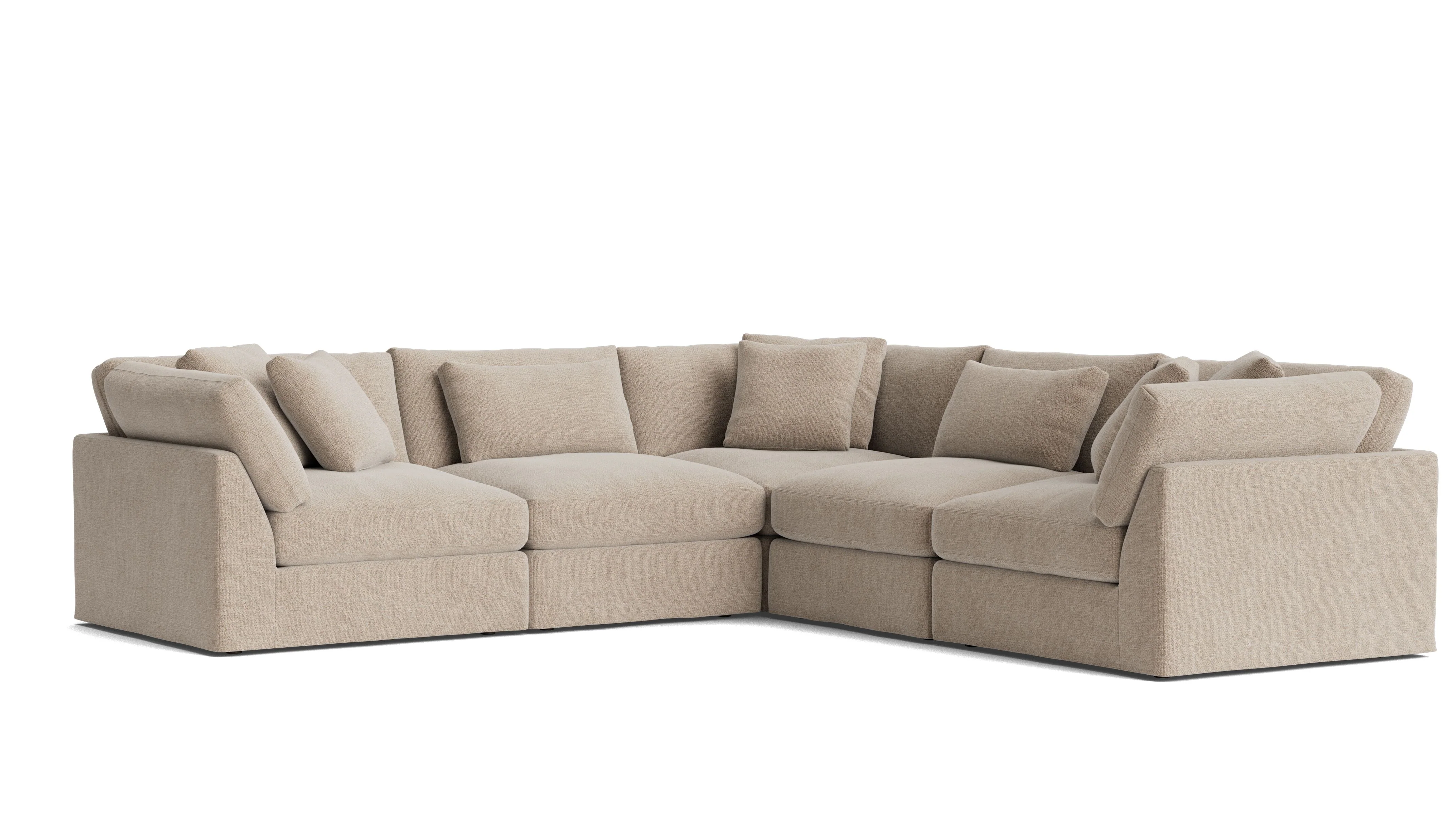 Get Together™ 5-Piece Modular Sectional Closed, Large, Champagne - Image 3