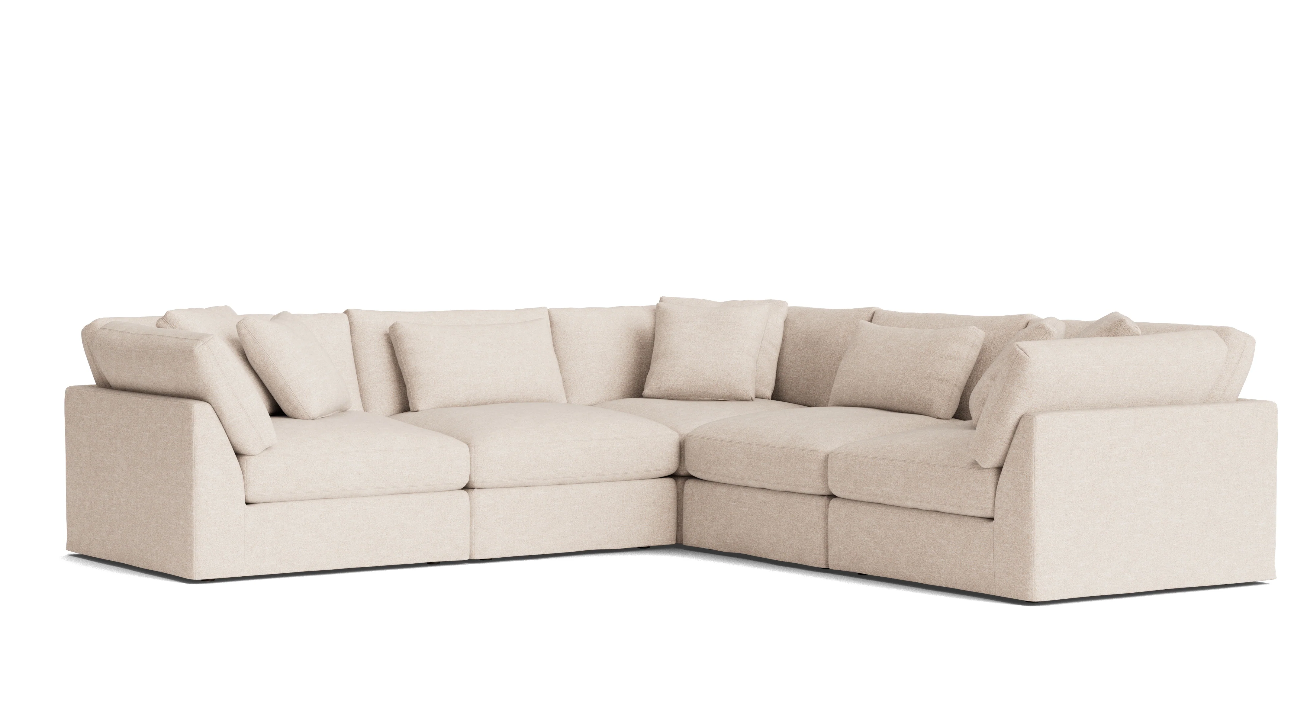 Get Together™ 5-Piece Modular Sectional Closed, Large, Sunbeam - Image 3