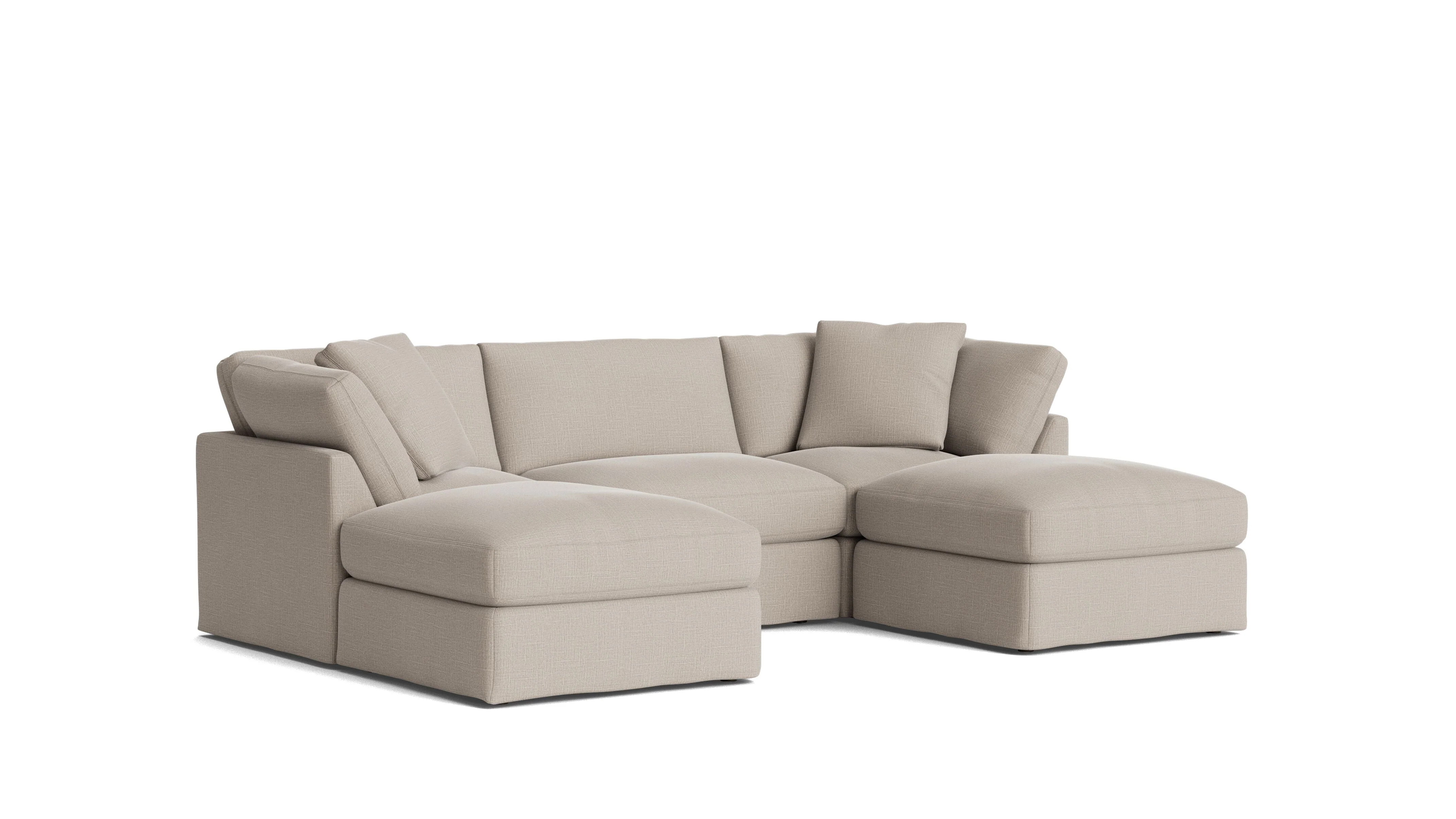 Get Together™ 5-Piece Modular U-Shaped Sectional, Standard, Light Pebble - Image 3