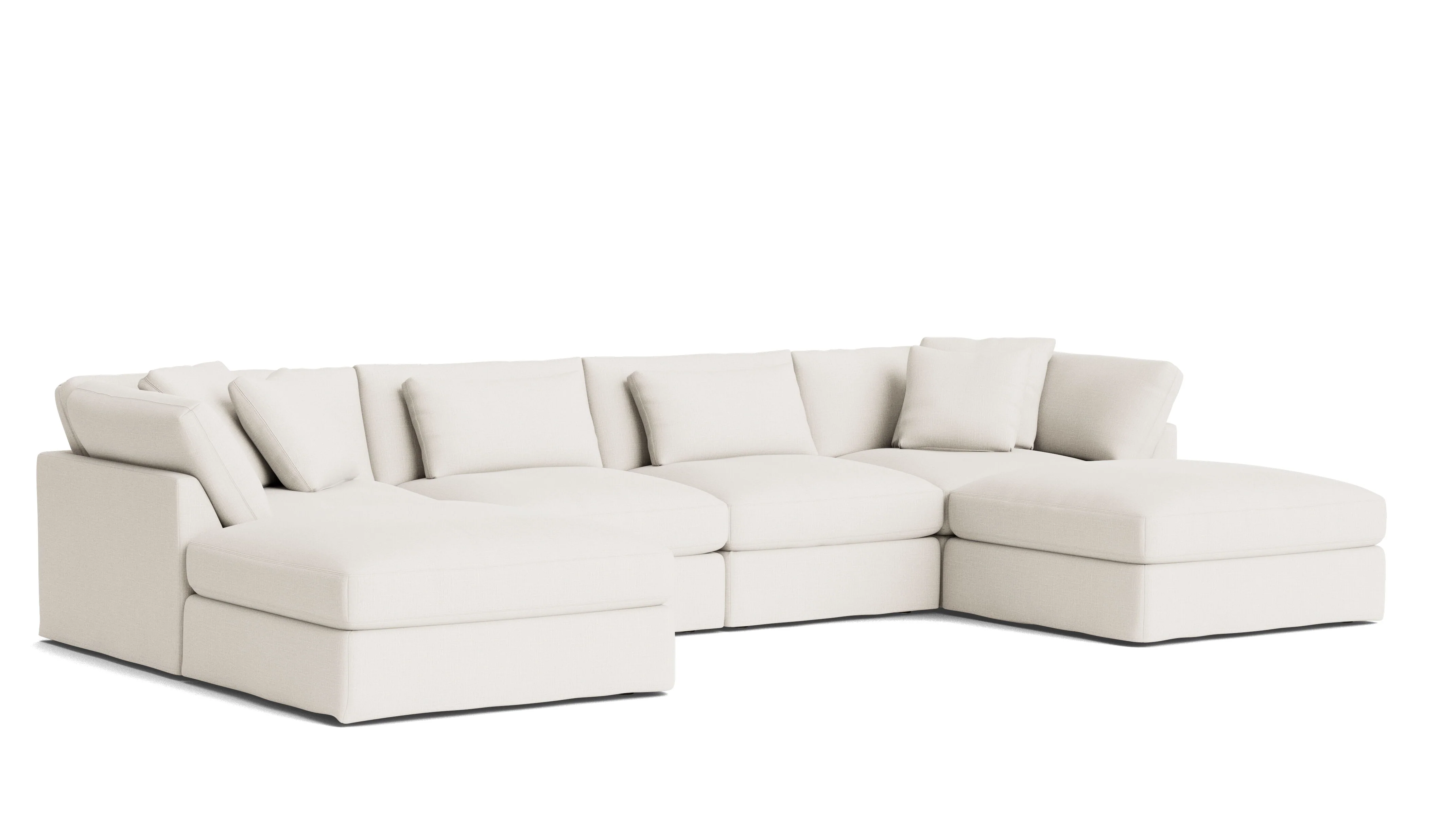 Get Together™ 6-Piece Modular U-Shaped Sectional, Large, Cream Linen - Image 3