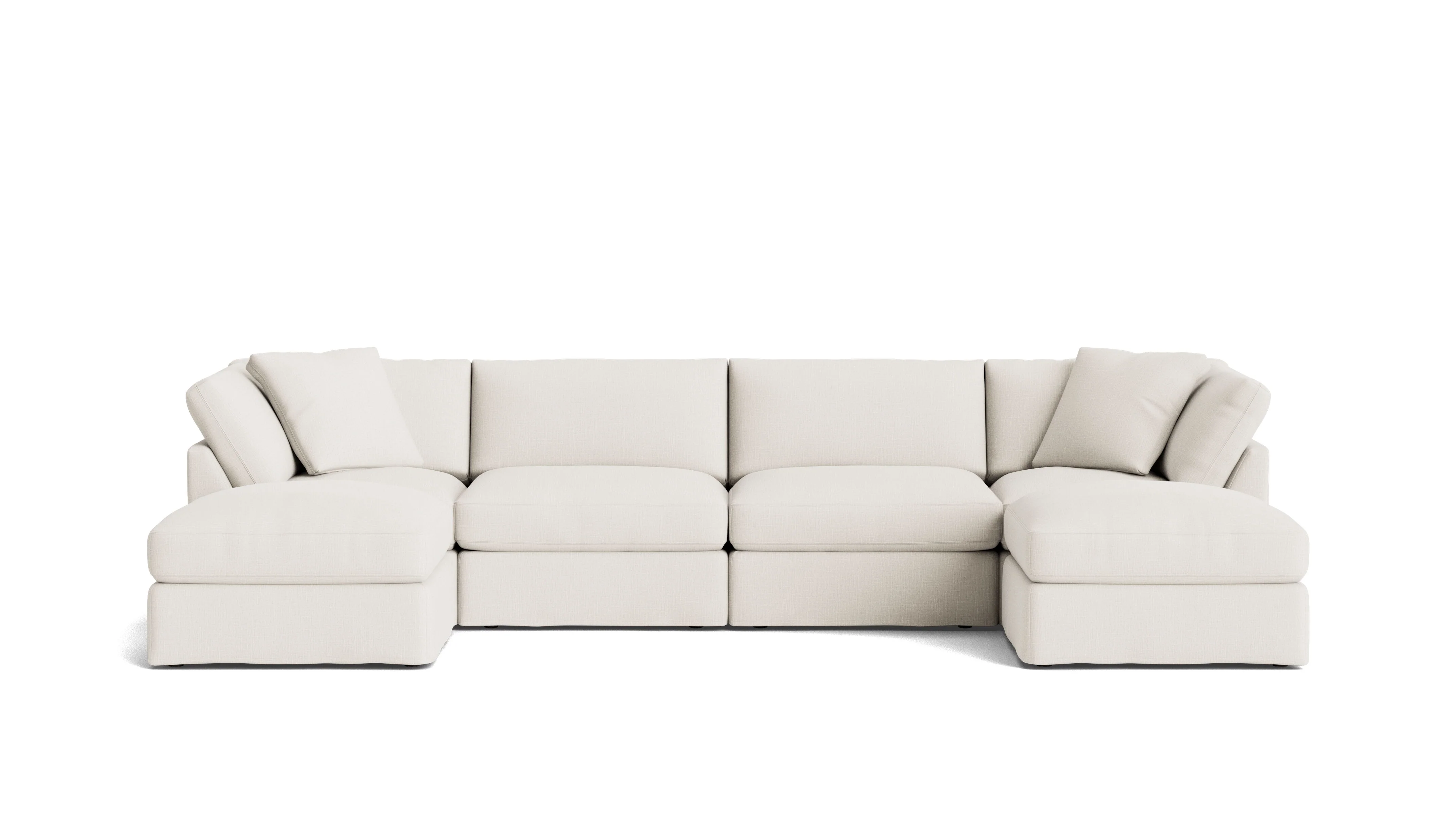 Get Together™ 6-Piece Modular U-Shaped Sectional, Standard, Cream Linen - Image 2