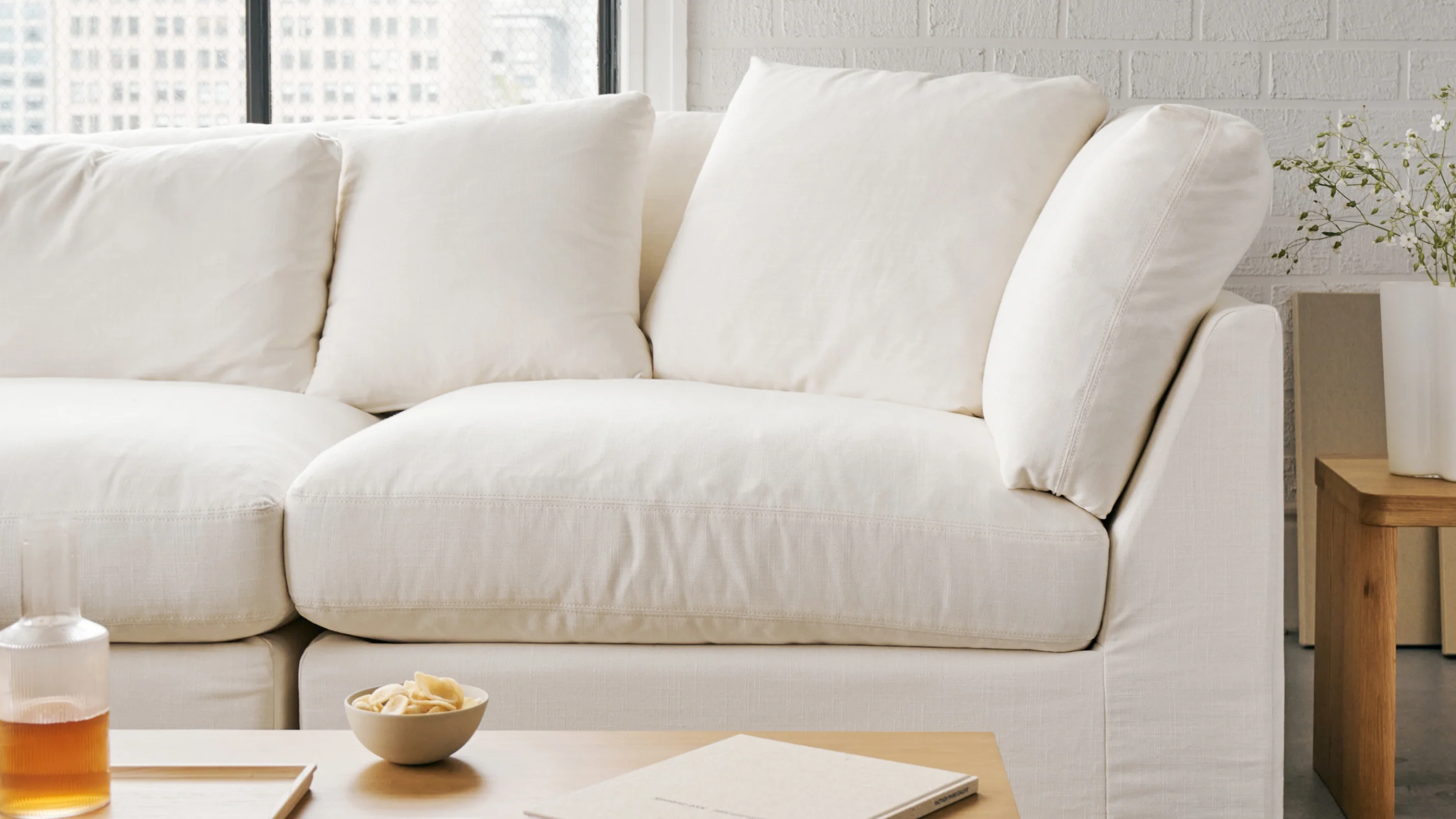 Get Together™ 2-Piece Modular Sofa, Large, Cream Linen - Image 7