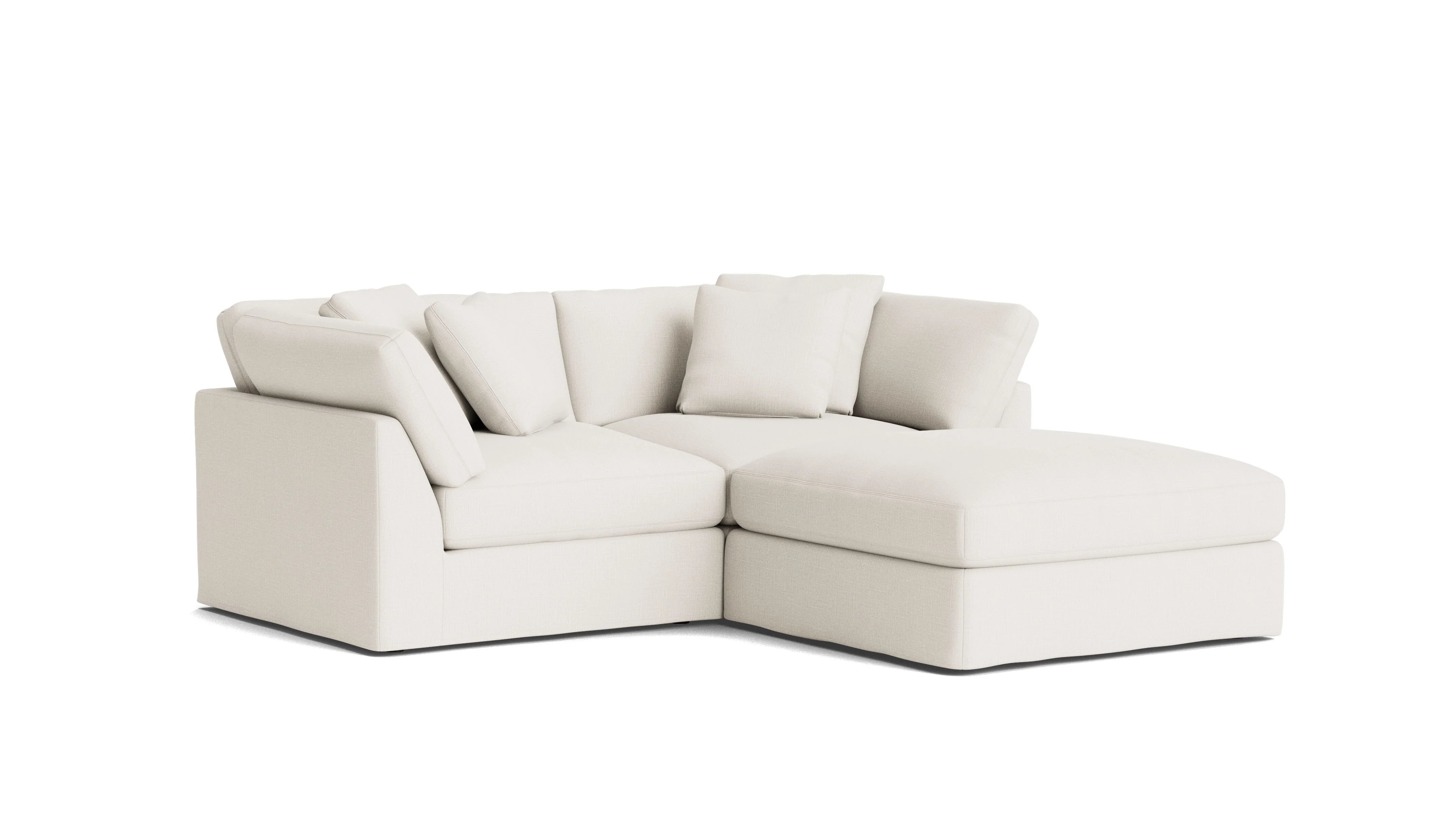 Get Together™ 3-Piece Modular Sectional, Large, Cream Linen - Image 3