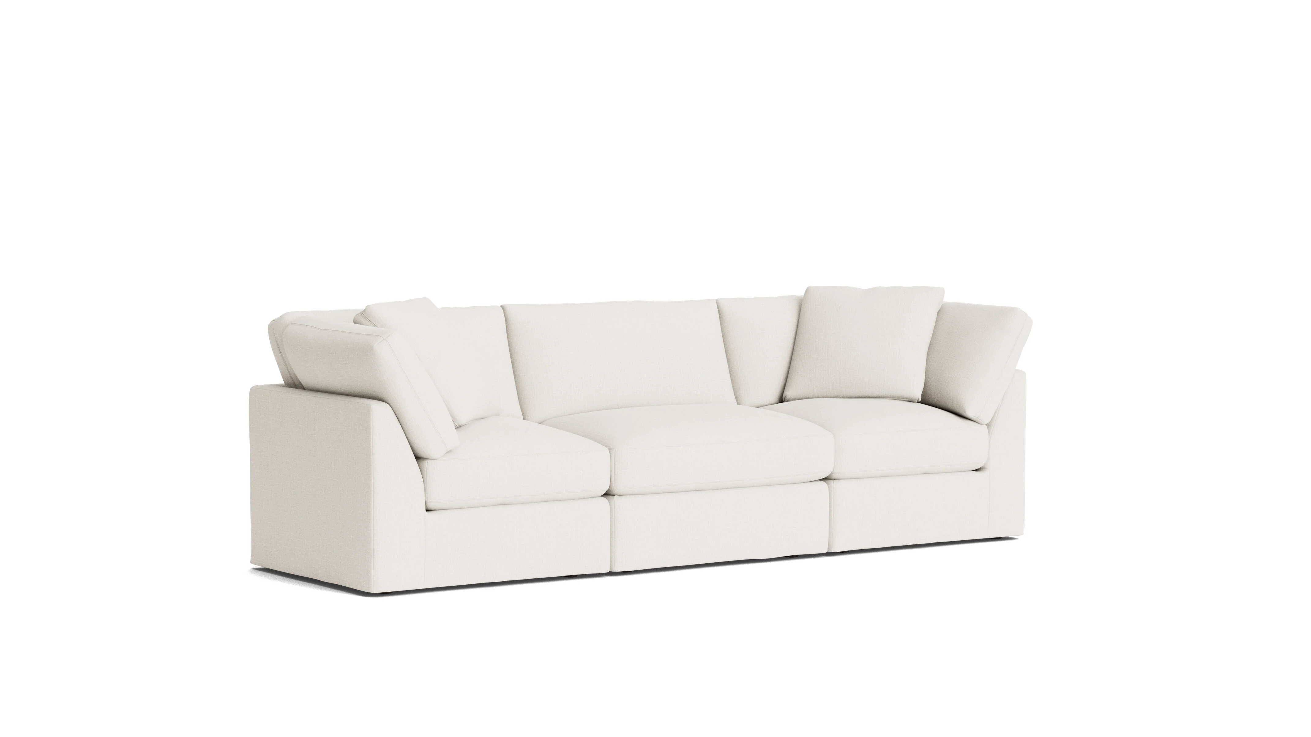 Get Together™ 3-Piece Modular Sofa, Standard, Cream Linen - Image 3