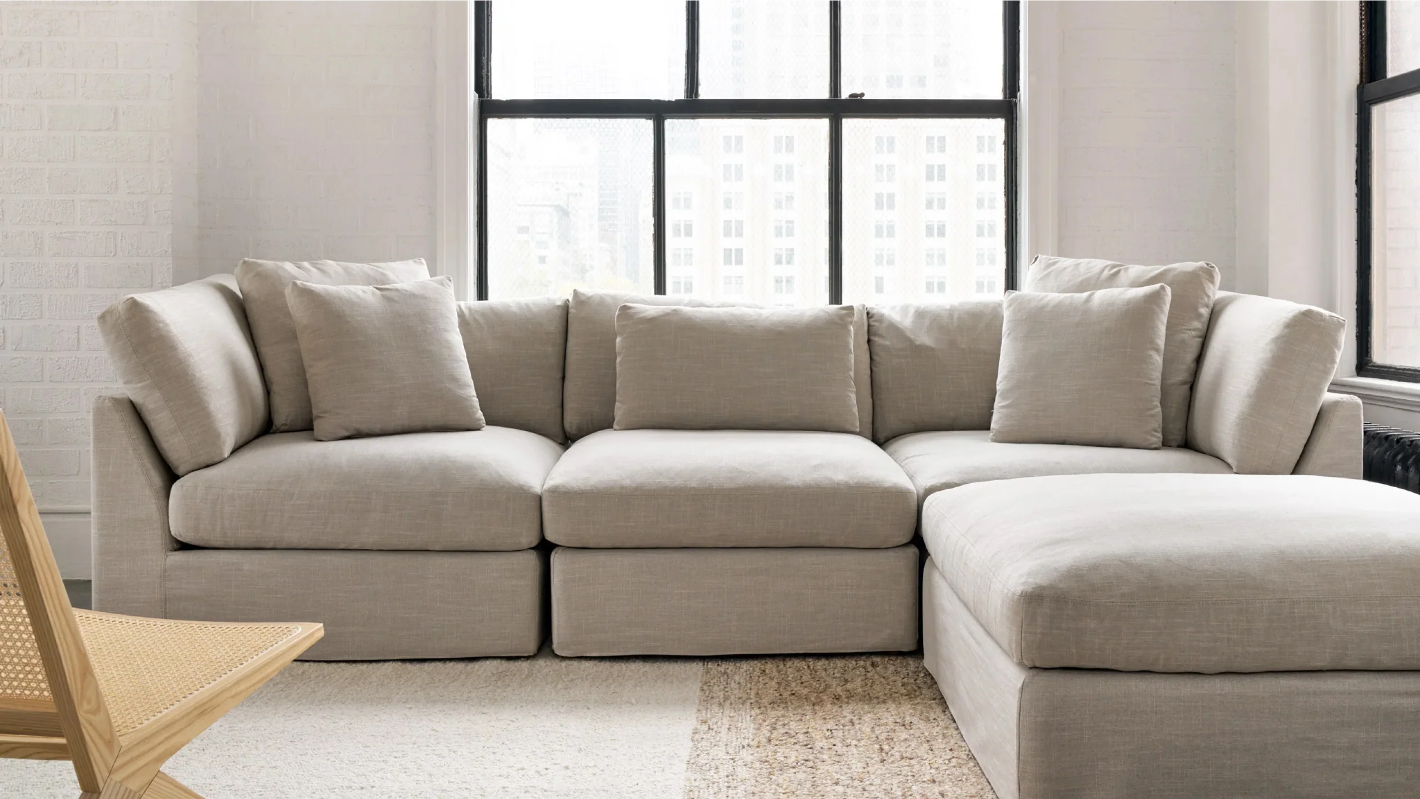 Get Together™ 4-Piece Modular Sectional, Large, Light Pebble - Image 7
