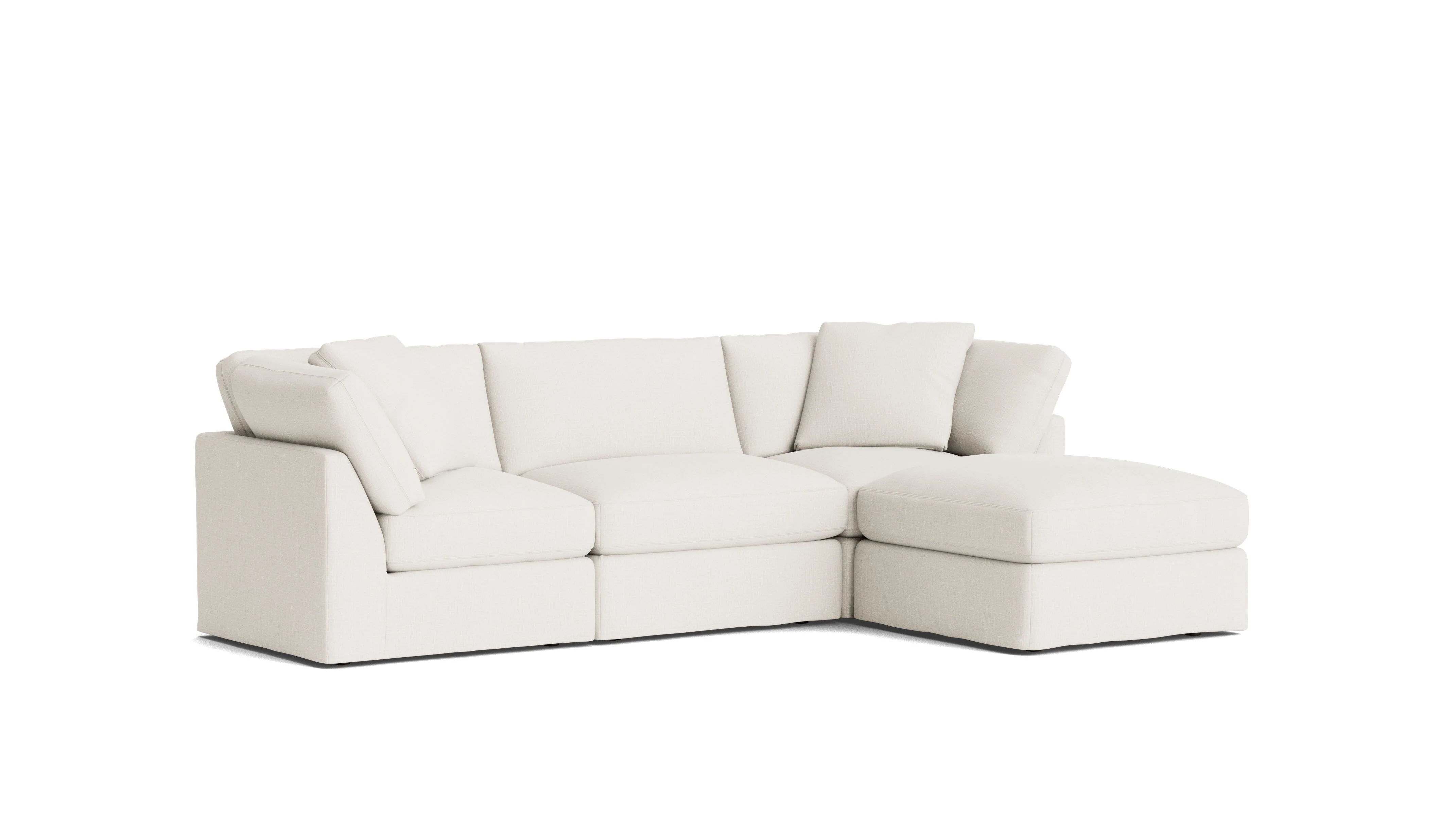 Get Together™ 4-Piece Modular Sectional, Standard, Cream Linen - Image 3