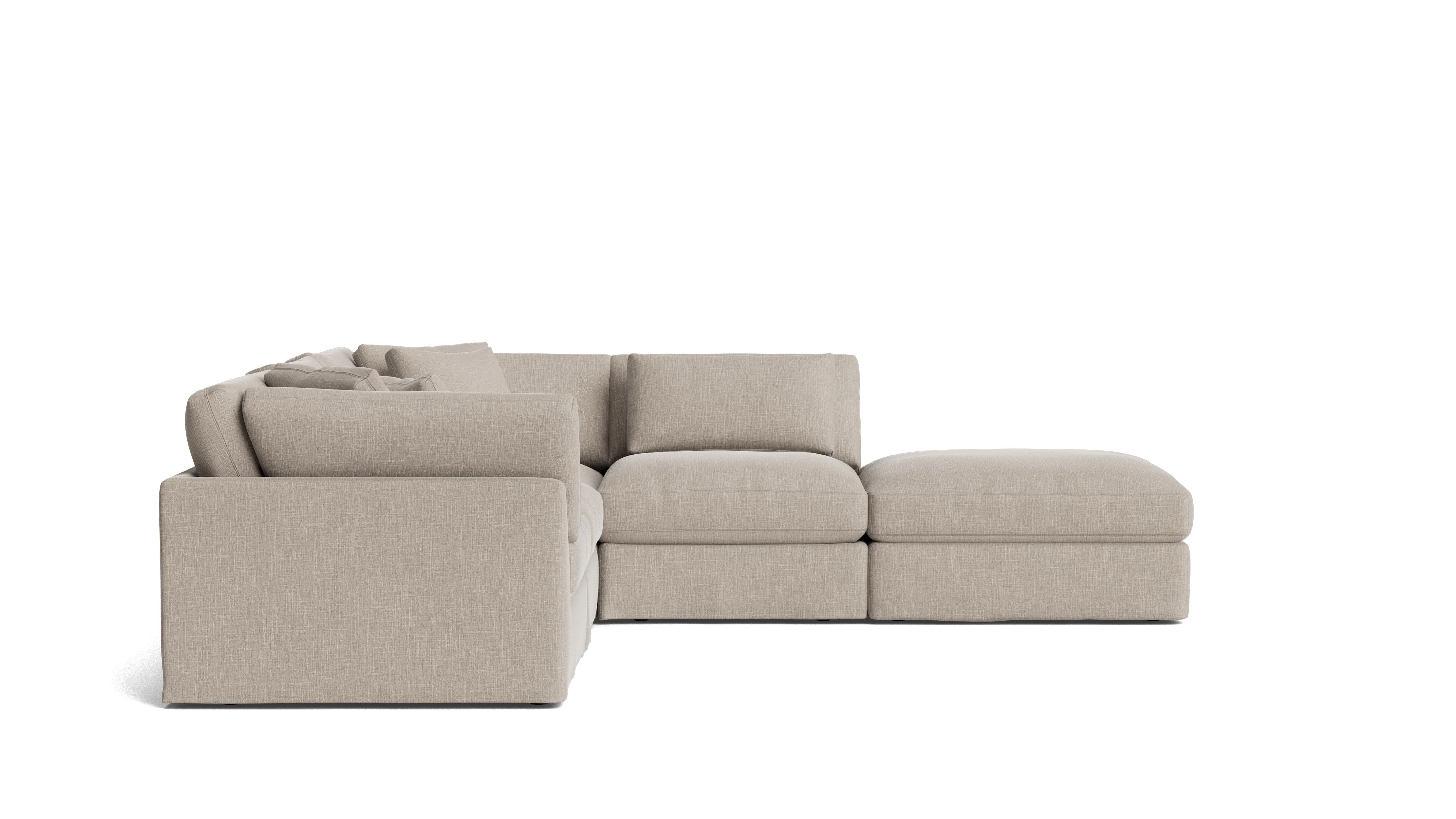 Get Together™ 5-Piece Modular Sectional, Large, Light Pebble - Image 4