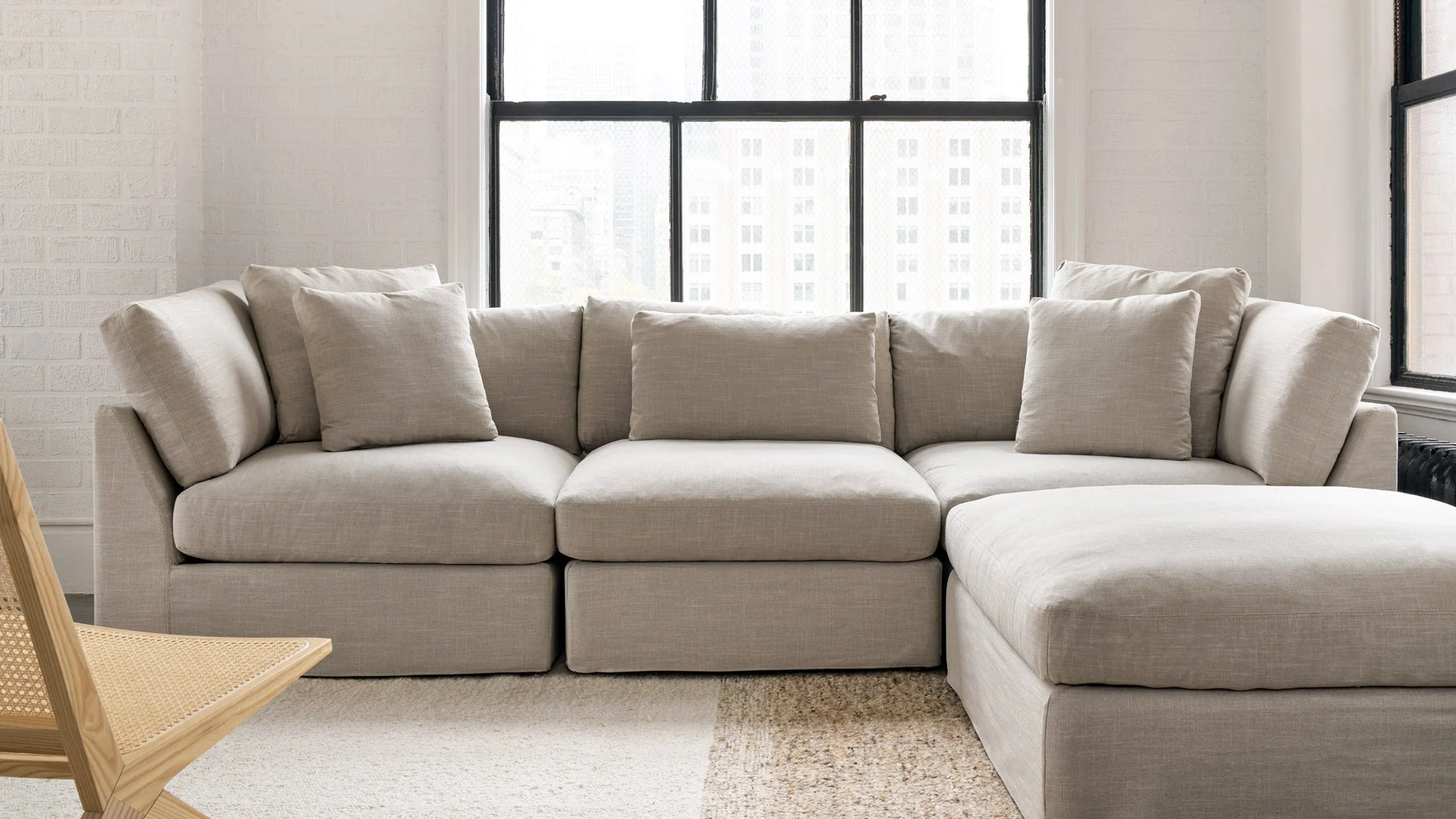 Get Together™ Ottoman, Standard, Light Pebble - Image 6