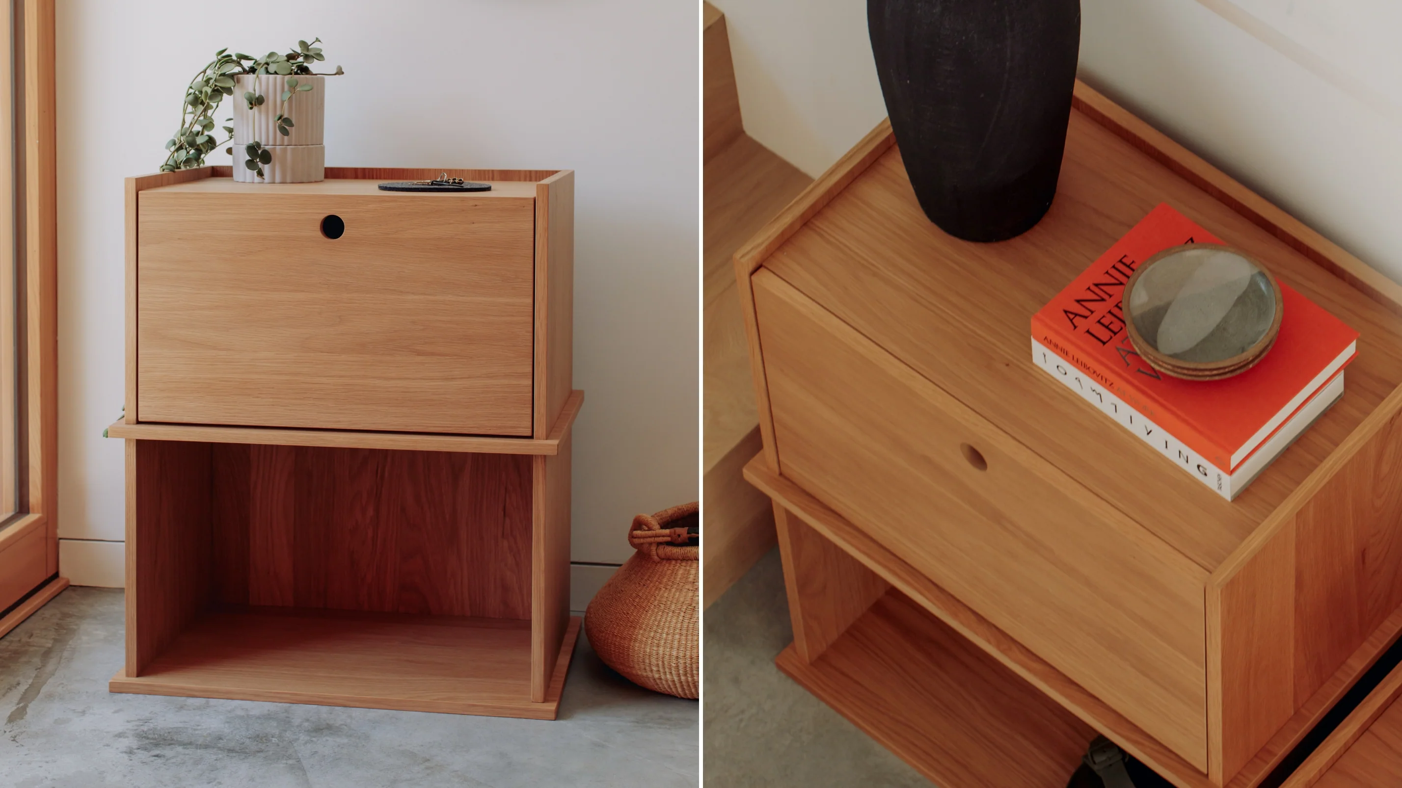 Keep Stacking Storage System 2-Piece, Open and Closed, White Oak - Image 11