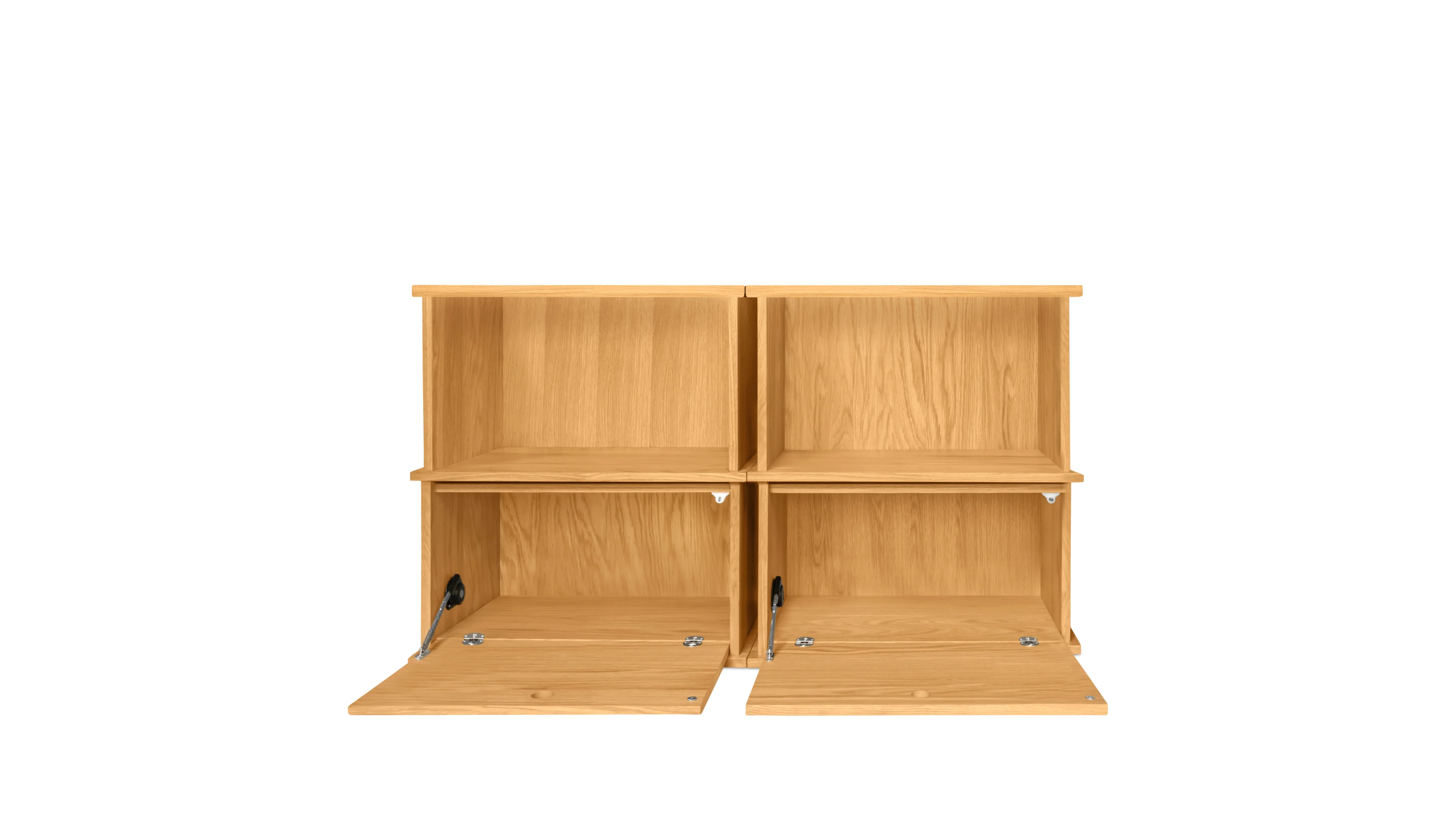 Keep Stacking Storage System 4-Piece, Open and Closed, White Oak - Image 3