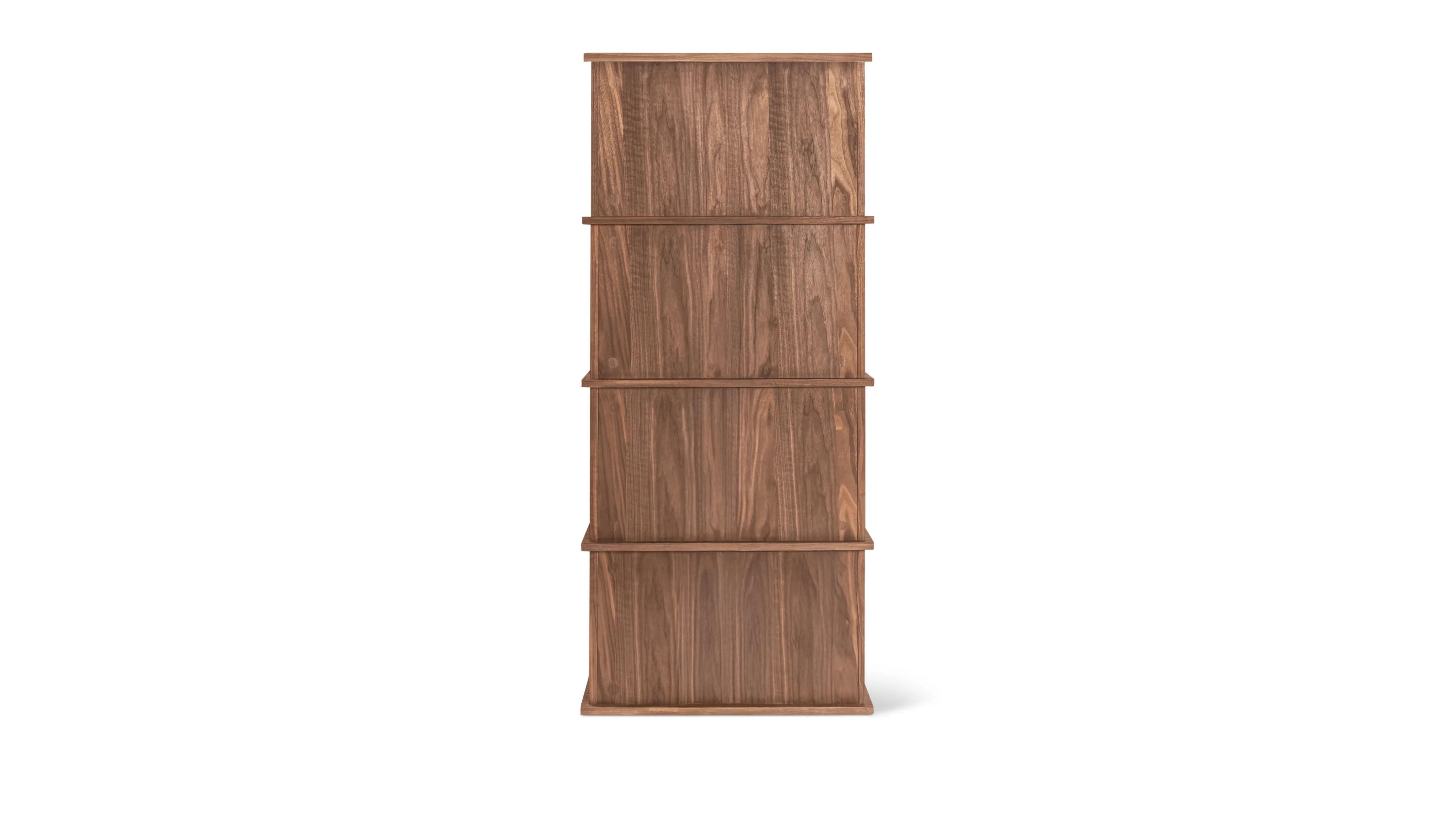 Keep Stacking Storage System 4-Piece Tall, Open and Closed, Walnut - Image 6