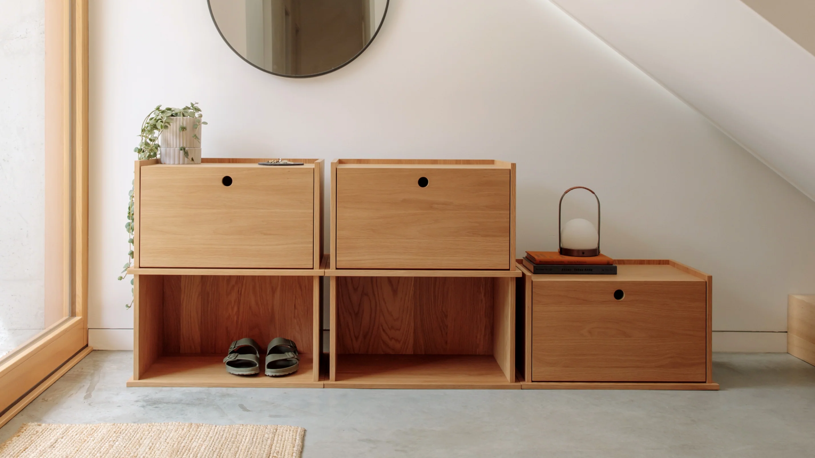 Keep Stacking Storage System 6-Piece, Open and Closed, Walnut - Image 11