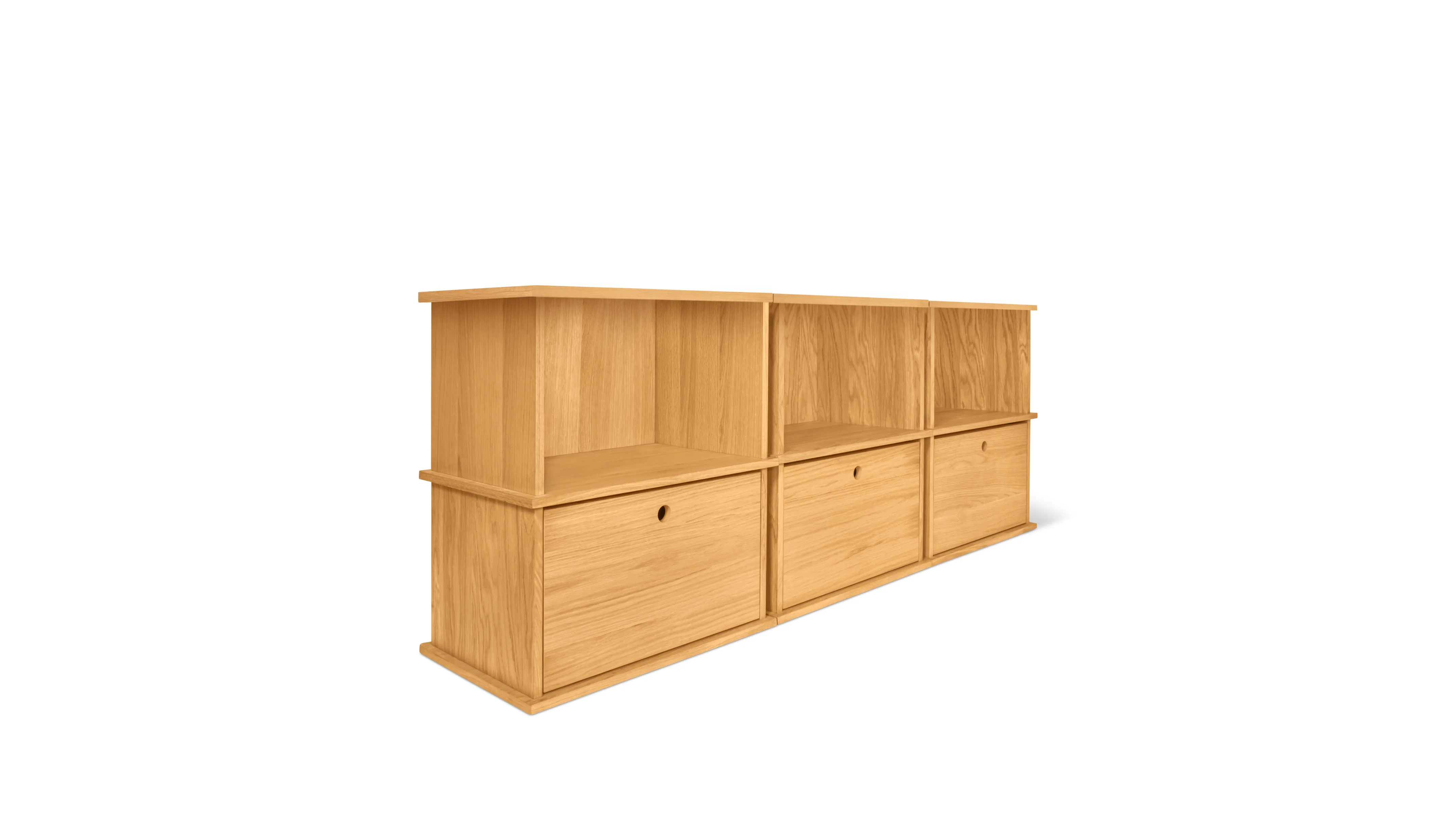 Keep Stacking Storage System 6-Piece, Open and Closed, White Oak - Image 4