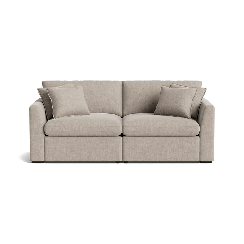 Lift Off Power Recliner 2-Piece Modular Sofa, Light Pebble