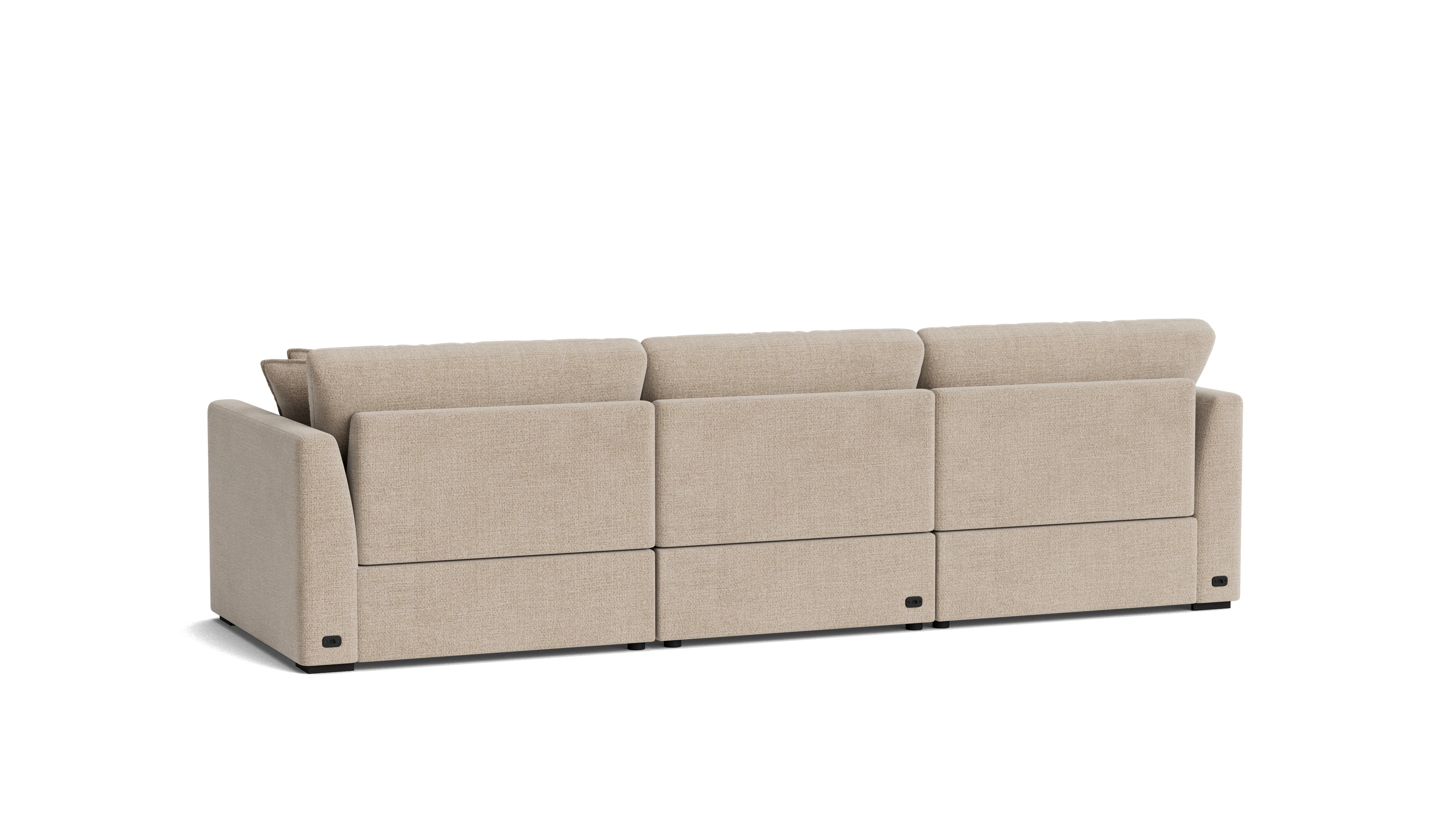 Lift Off Power Recliner 3-Piece Modular Sofa, Champagne - Image 3
