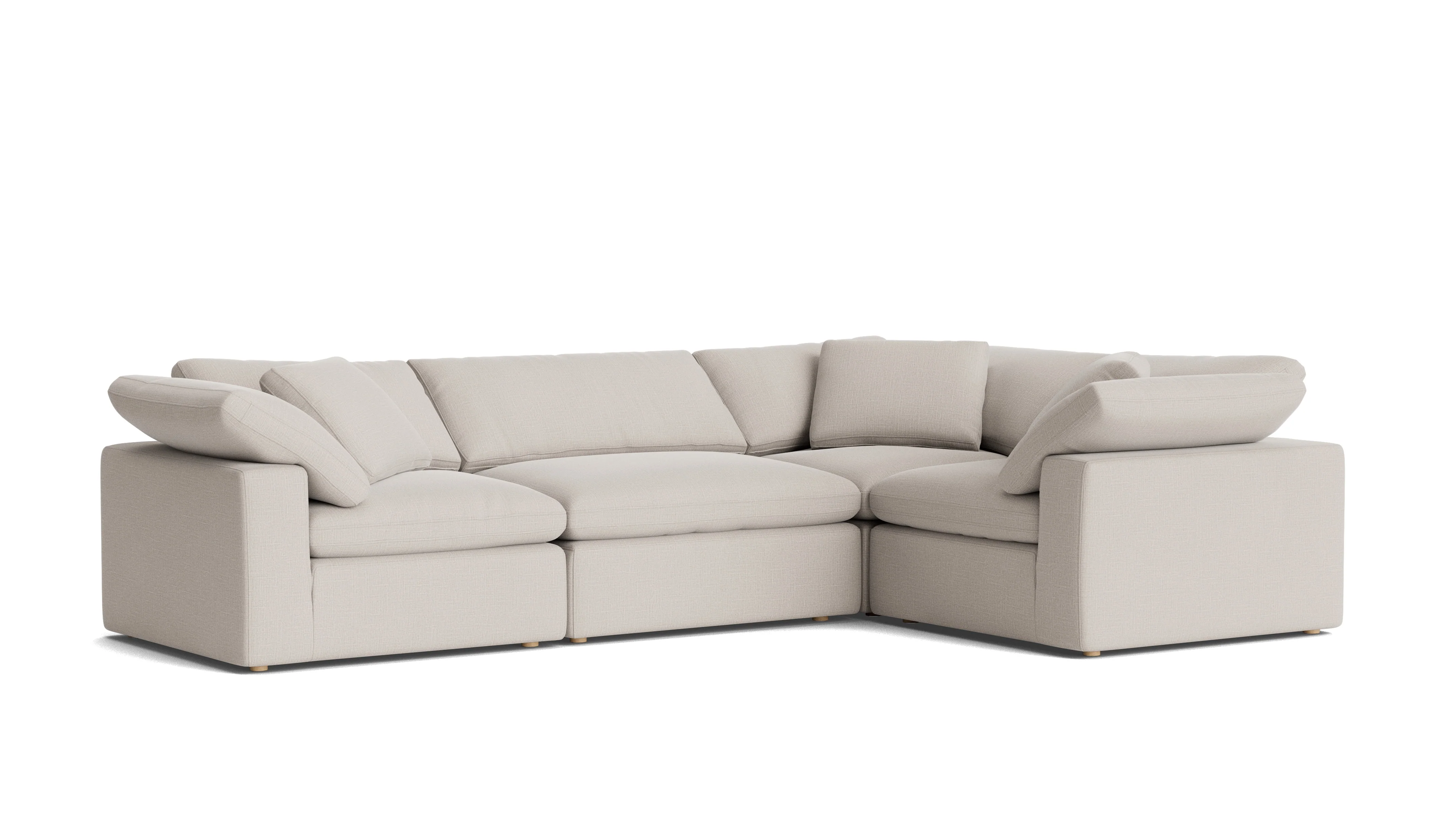 Movie Night™ 4-Piece Modular Sectional Closed, Large, Clay - Image 3