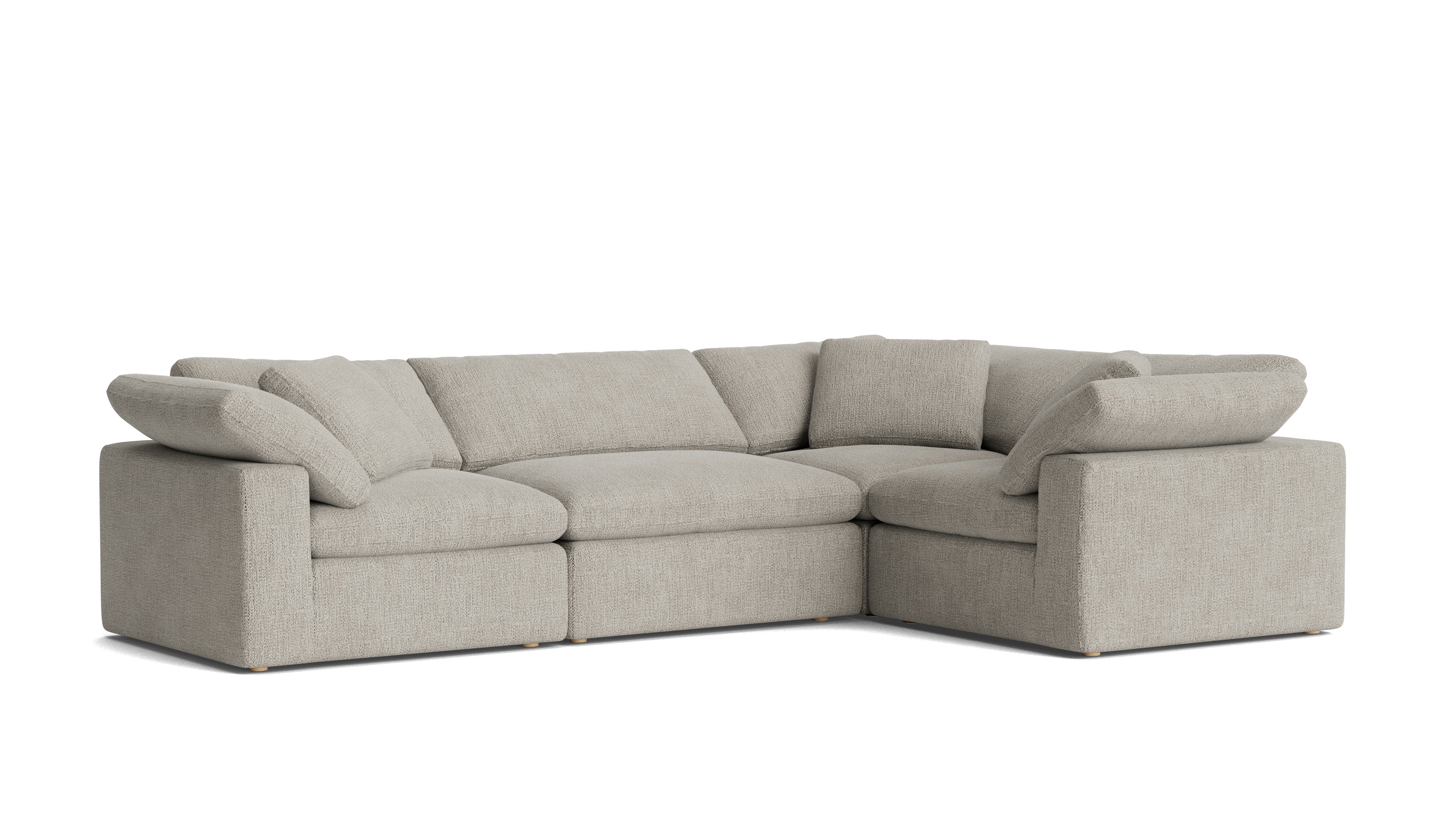 Movie Night™ 4-Piece Modular Sectional Closed, Large, Oatmeal - Image 3