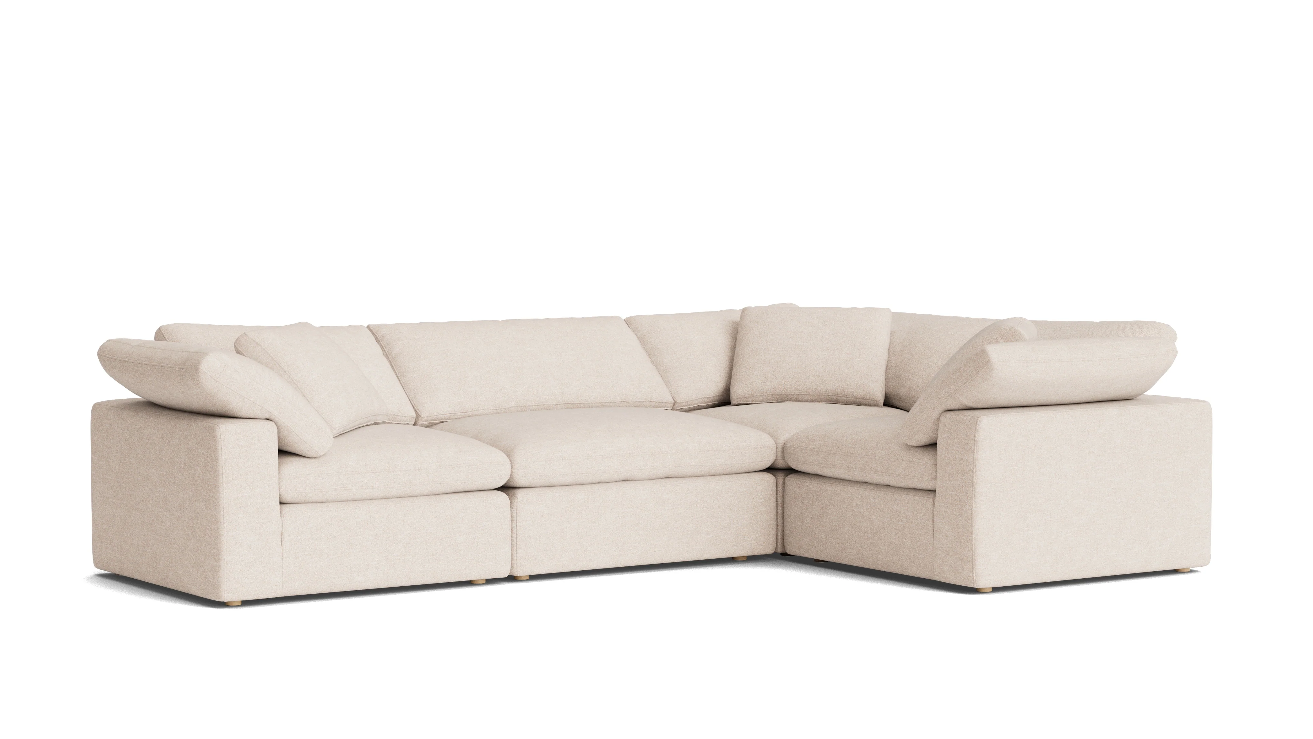 Movie Night™ 4-Piece Modular Sectional Closed, Large, Sunbeam - Image 4