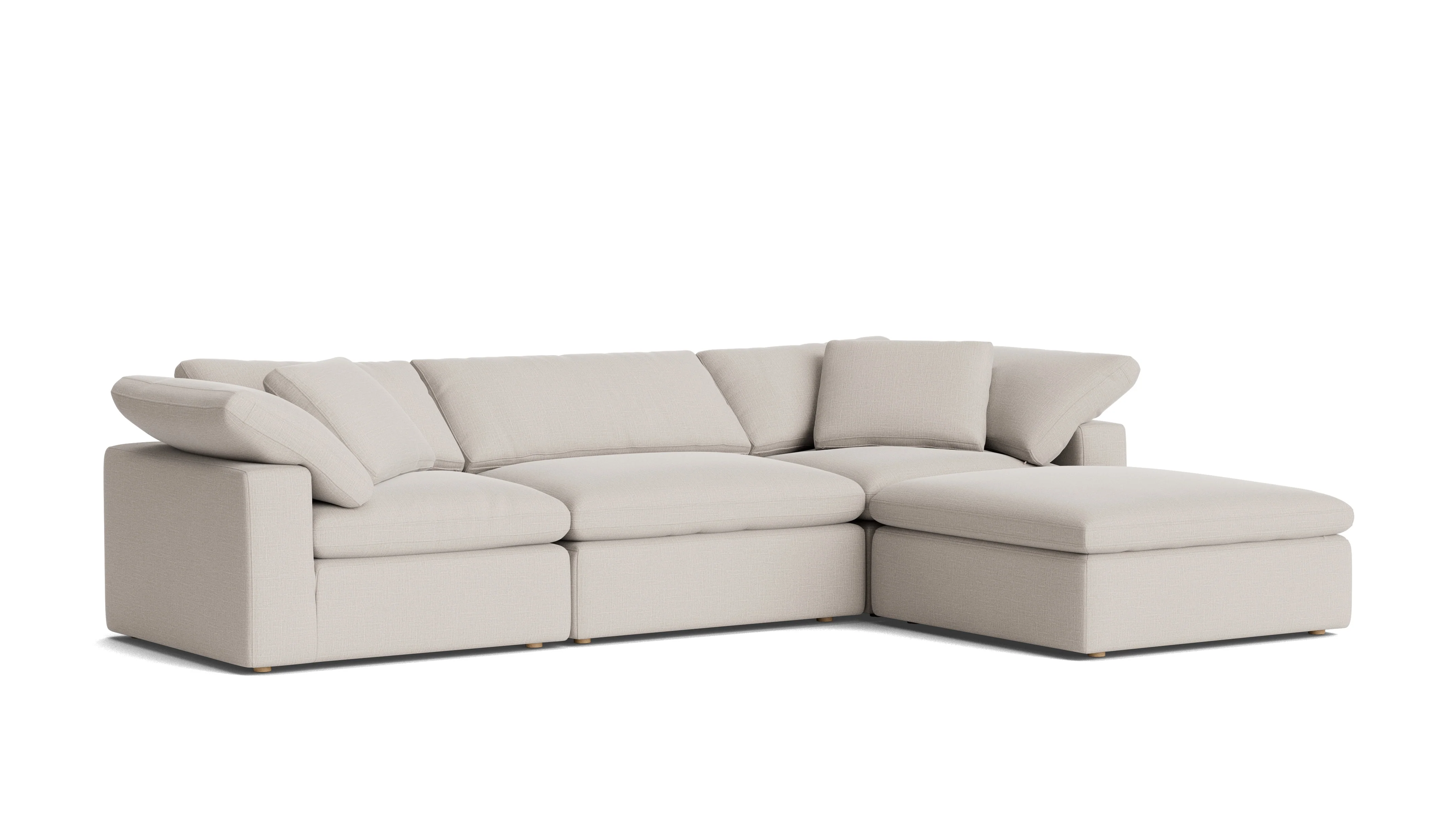 Movie Night™ 4-Piece Modular Sectional, Large, Clay - Image 3
