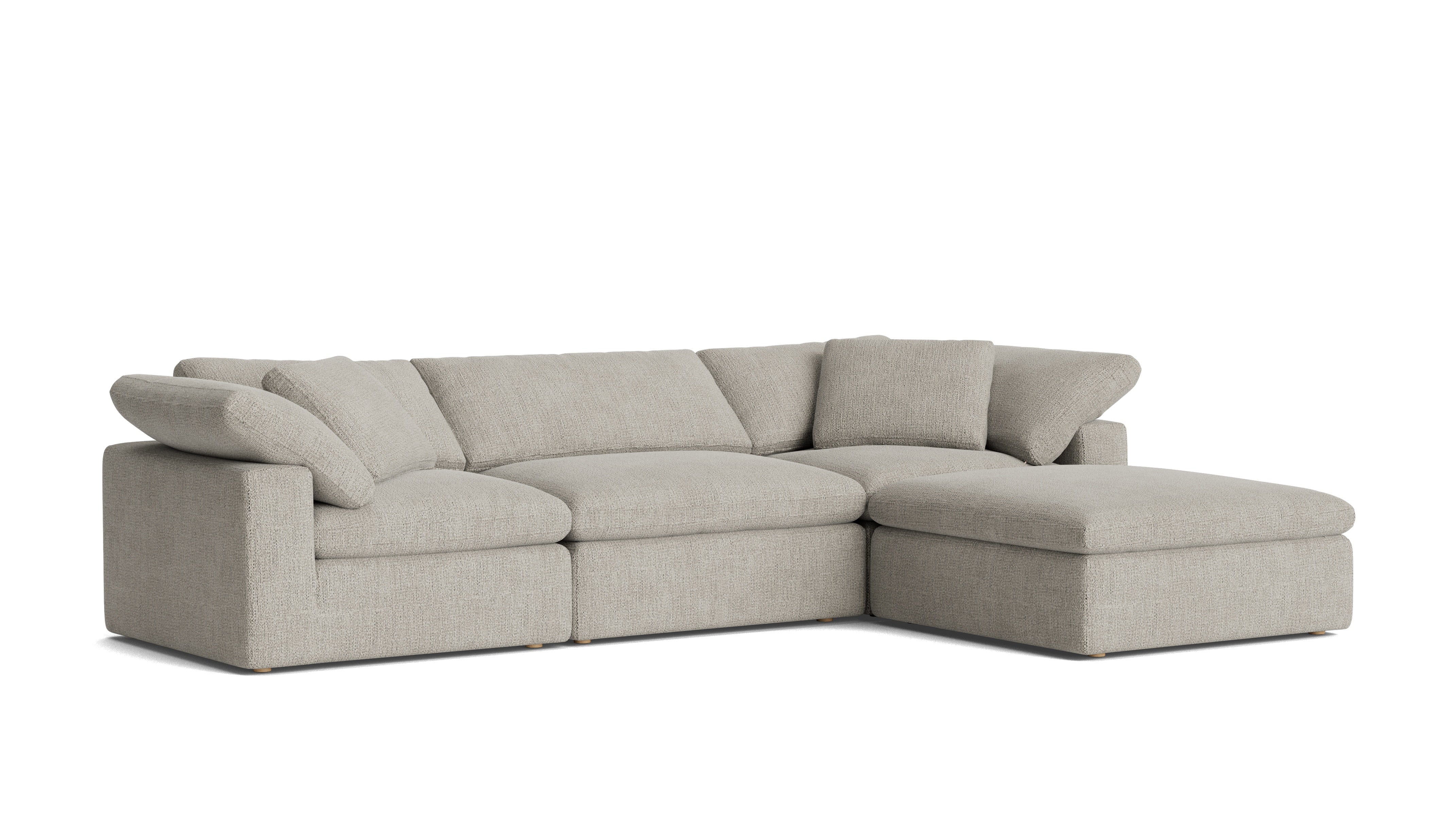 Movie Night™ 4-Piece Modular Sectional, Large, Oatmeal - Image 3