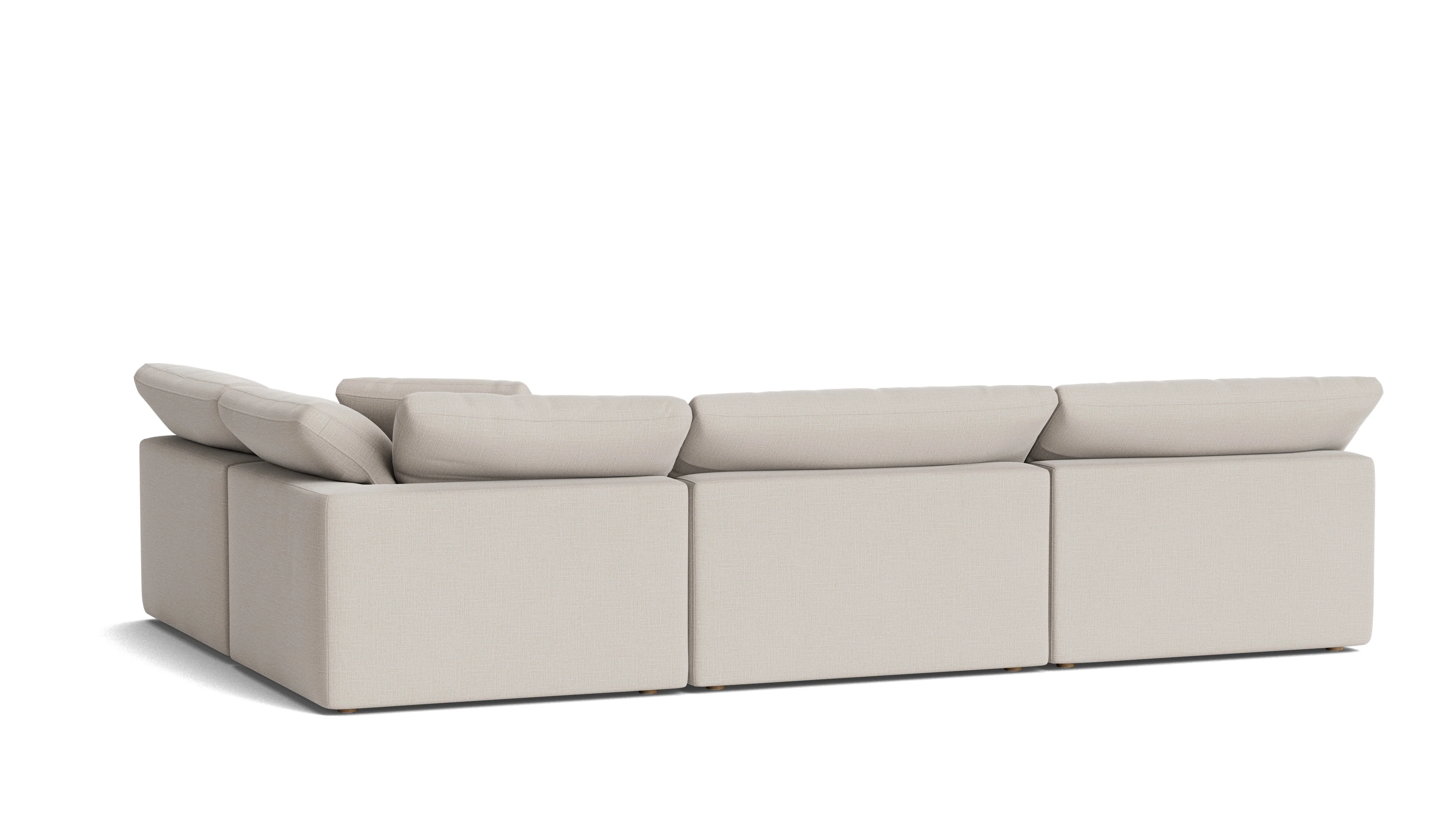 Movie Night™ 4-Piece Modular Sectional Open, Large, Clay - Image 5