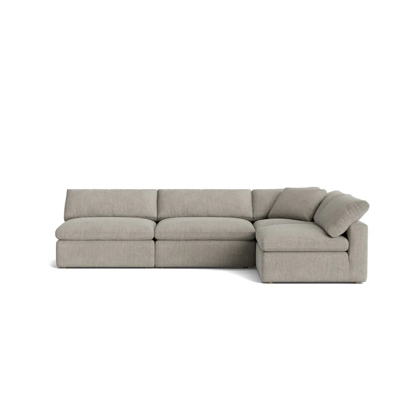 Movie Night™ 4-Piece Modular Sectional Open, Large, Oatmeal