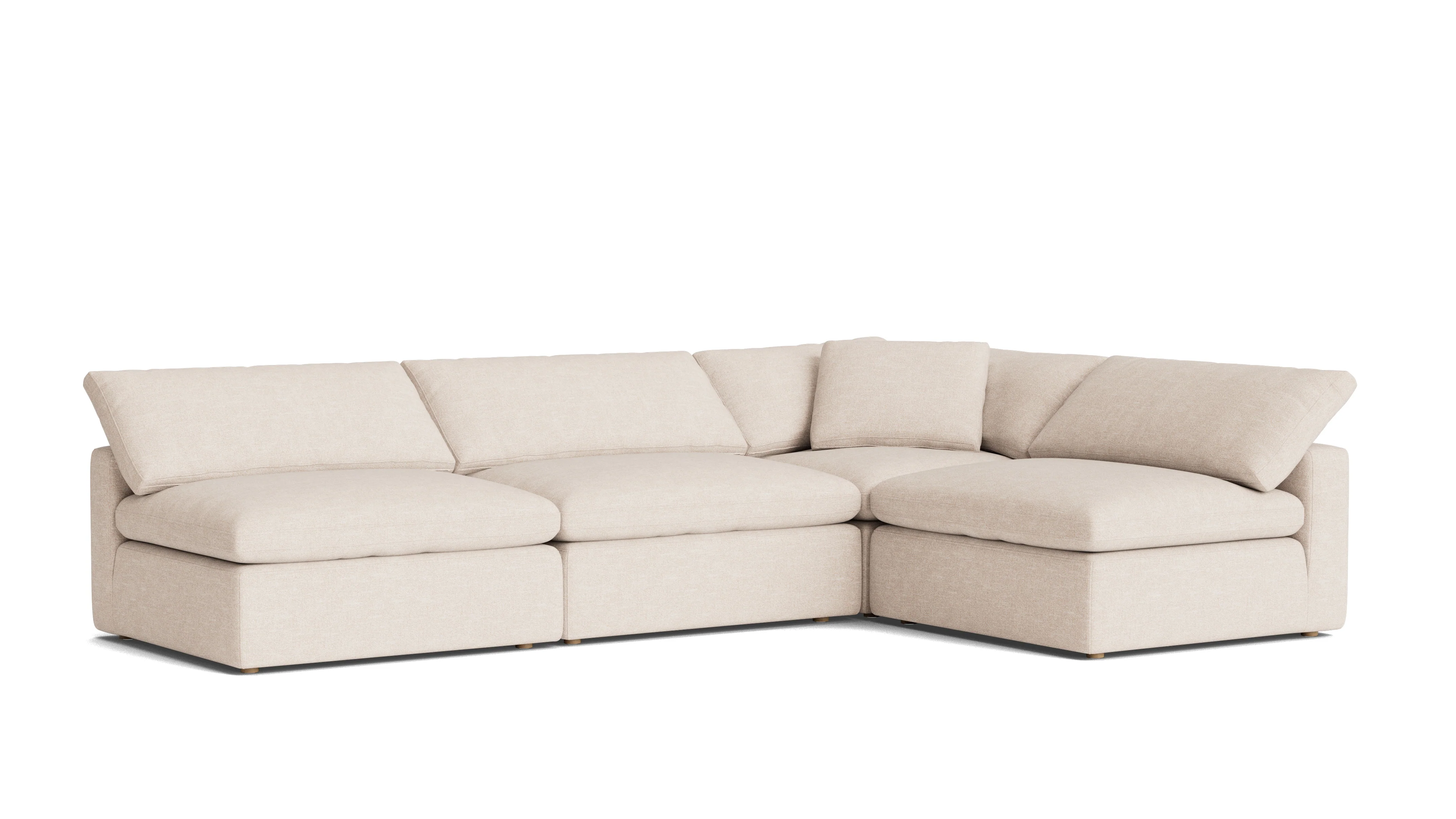 Movie Night™ 4-Piece Modular Sectional Open, Large, Sunbeam - Image 4